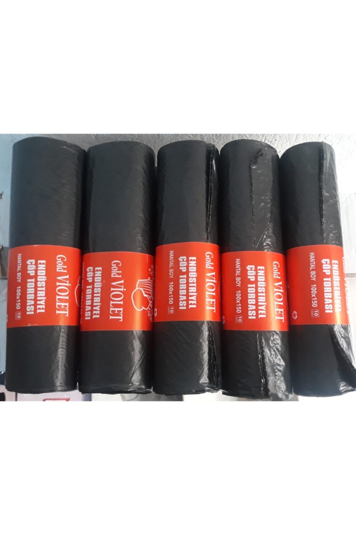 Violet Çöp Poşeti Hantal Boy 100*150 Siyah 5 Rulo 10 Lu(5*10 Toplam 50ad)
