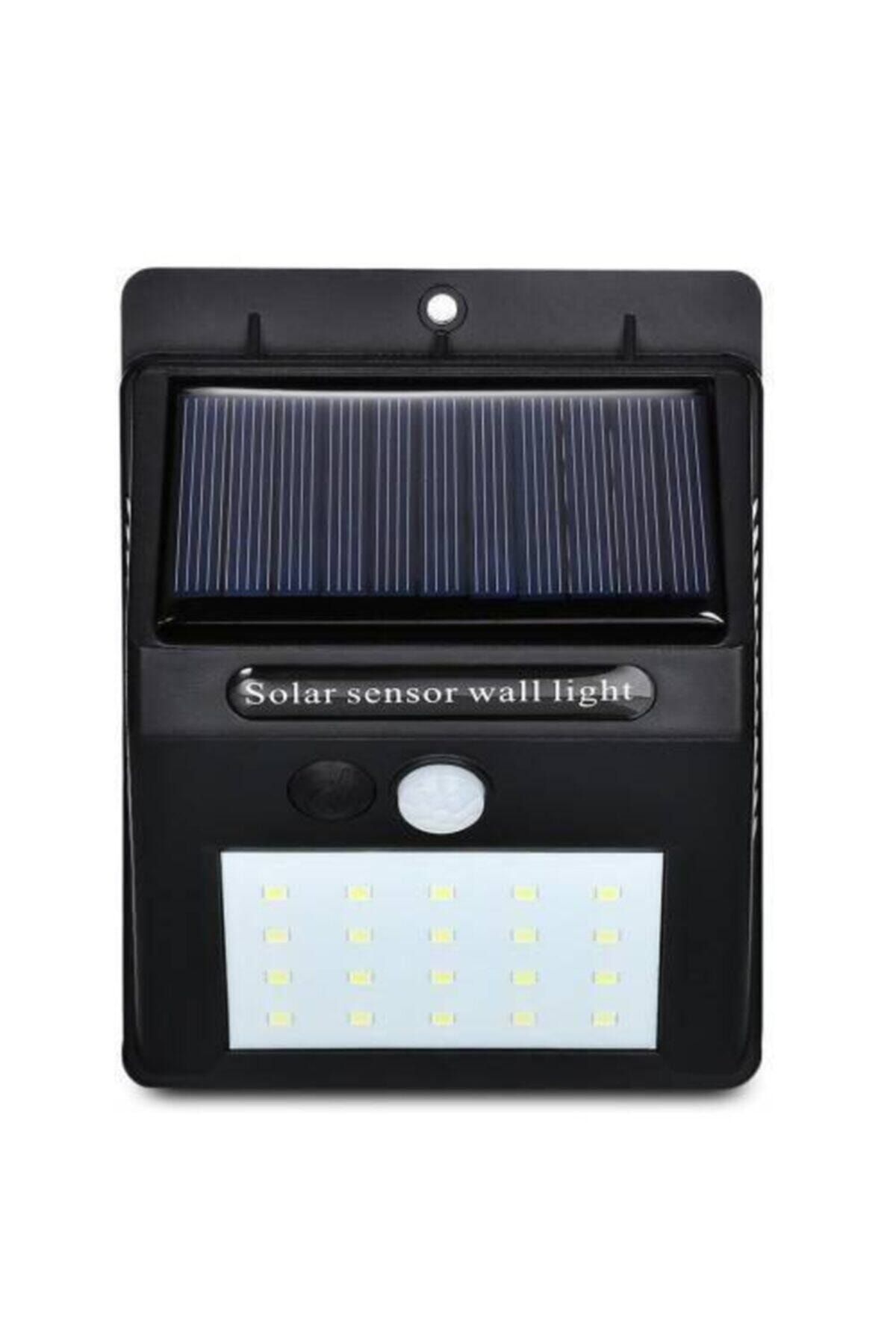 BigSale Güneş Enerjili Solar Lamba 20 Ledli Sensörlü Duvar Tipi Su Geçirmez Led Sokak Bahçe Yol Güvenlik