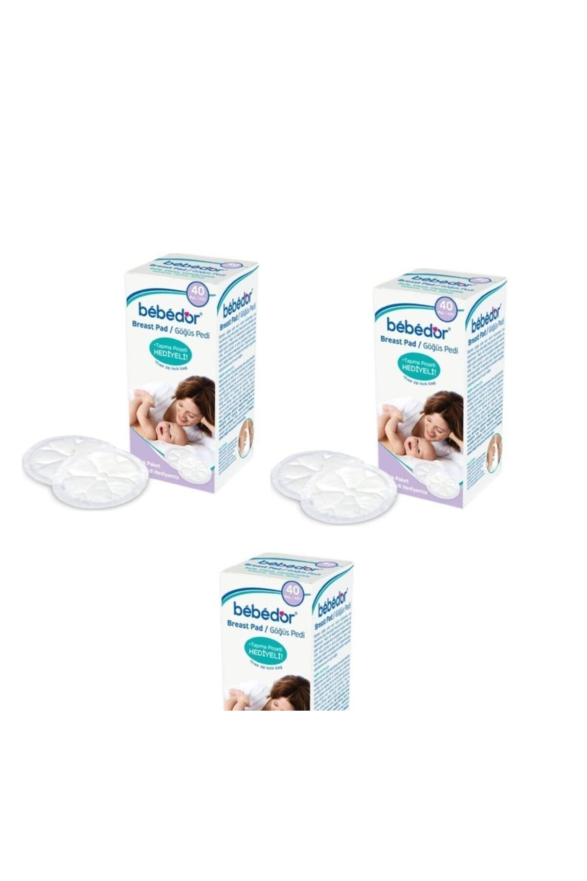 Bebedor Göğüs Pedi 40'lı Paket X 3 Adet
