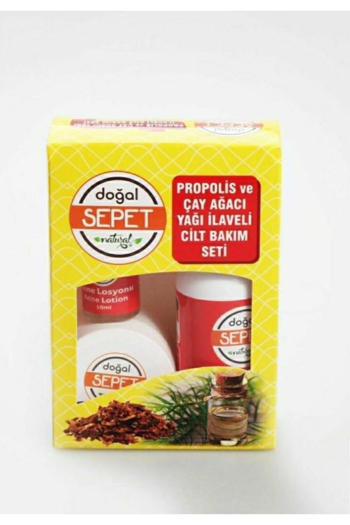 Yaren Doğal Ürünler Doğal Sepet Propolis Ve Çay Ağaçlı Sivilce Seti Yaren