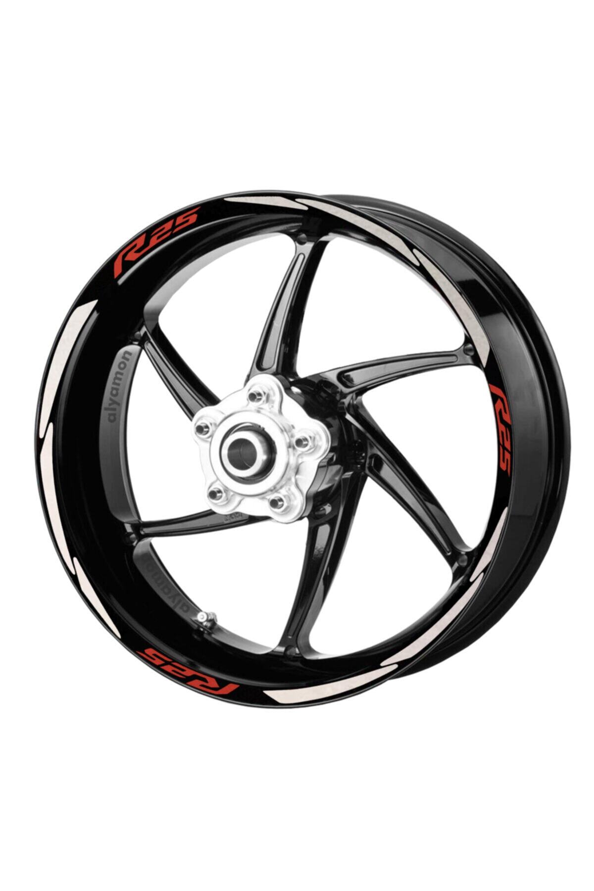 Deeb R25 Jant Şeridi Reflektif Beyaz Kırmızı Model S