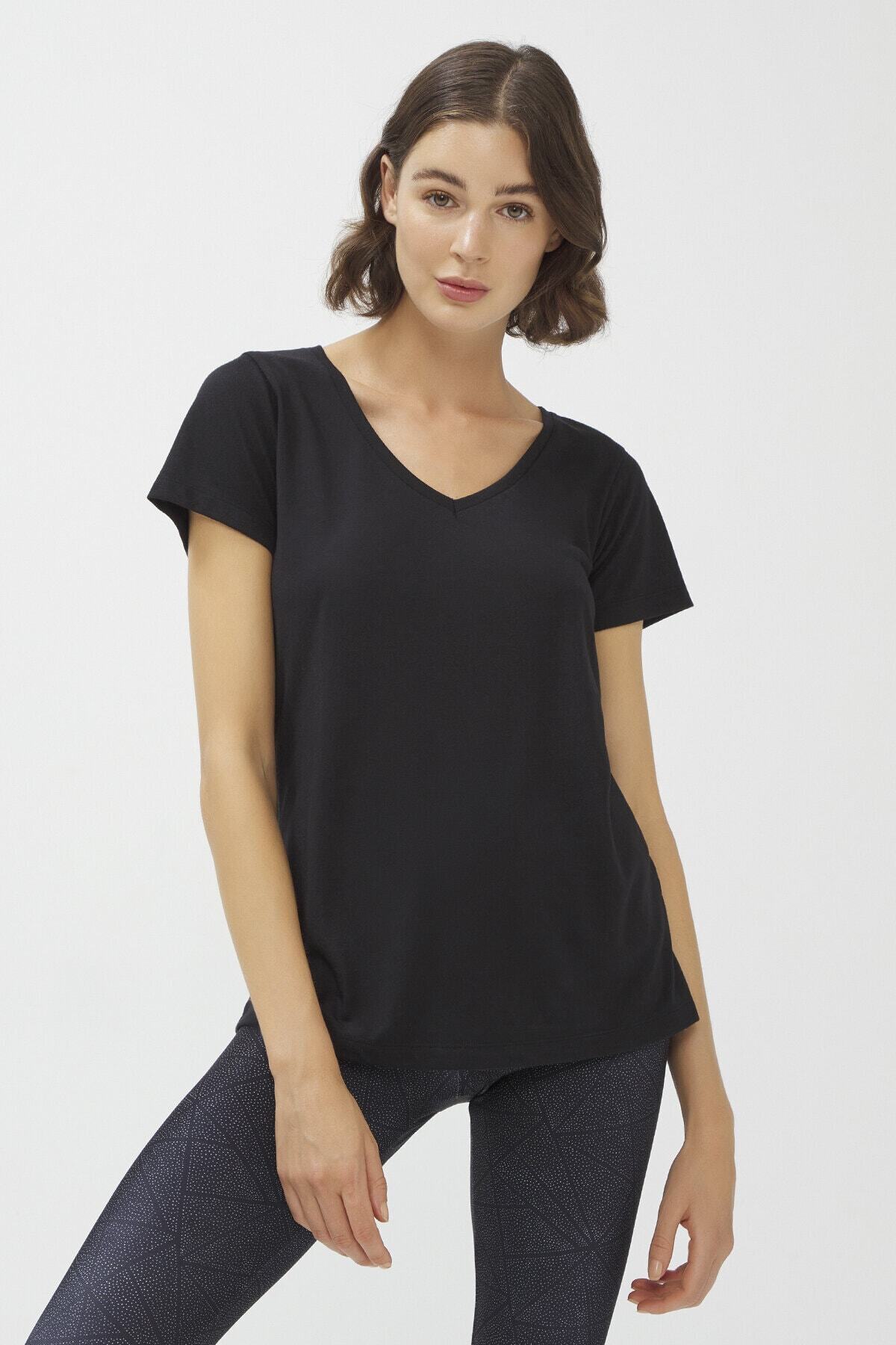 Penti Siyah Dance V Neck Tişört