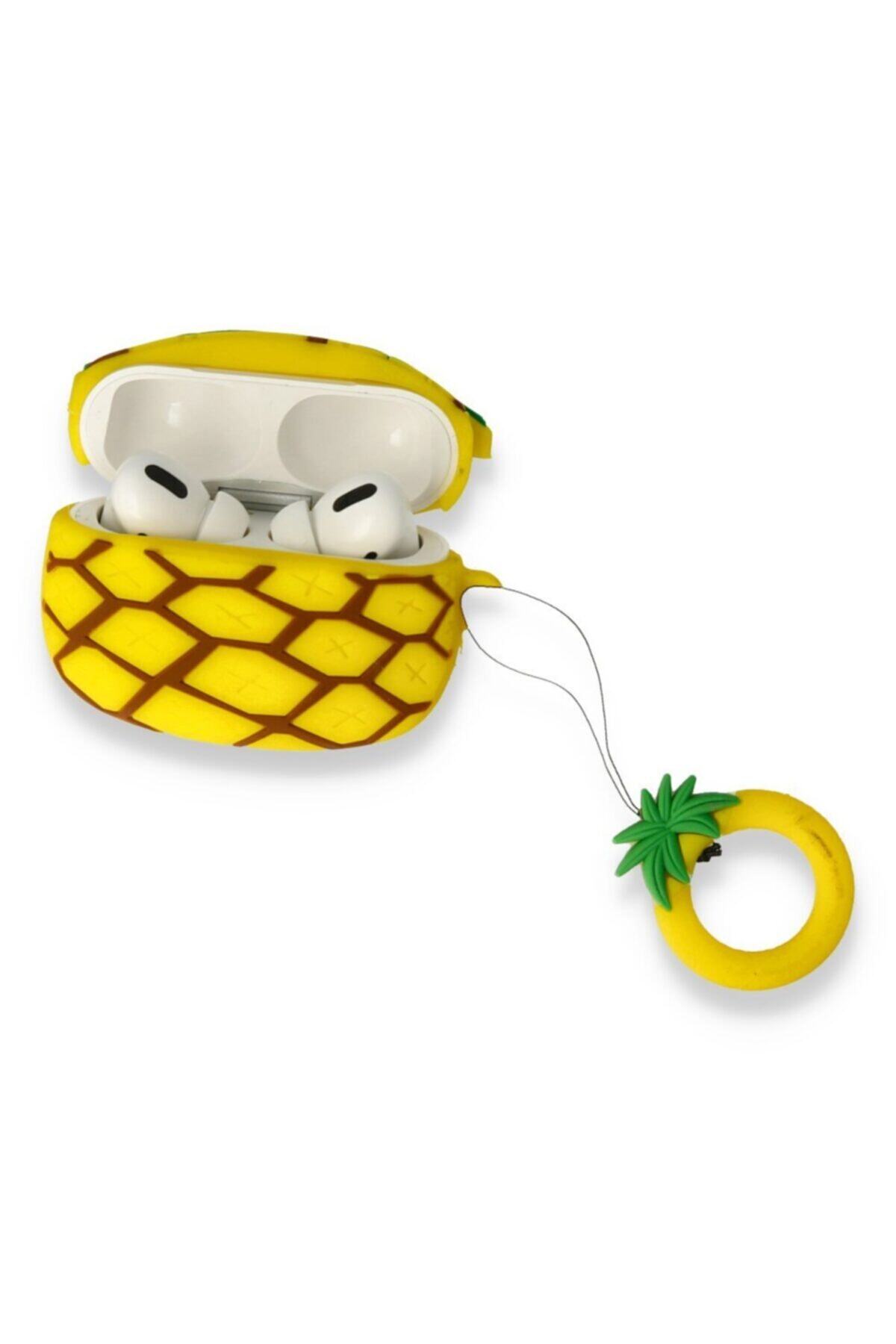Bilişim Aksesuar Sarı Ananas Sevimli Airpods Pro Uyumlu  Kılıf