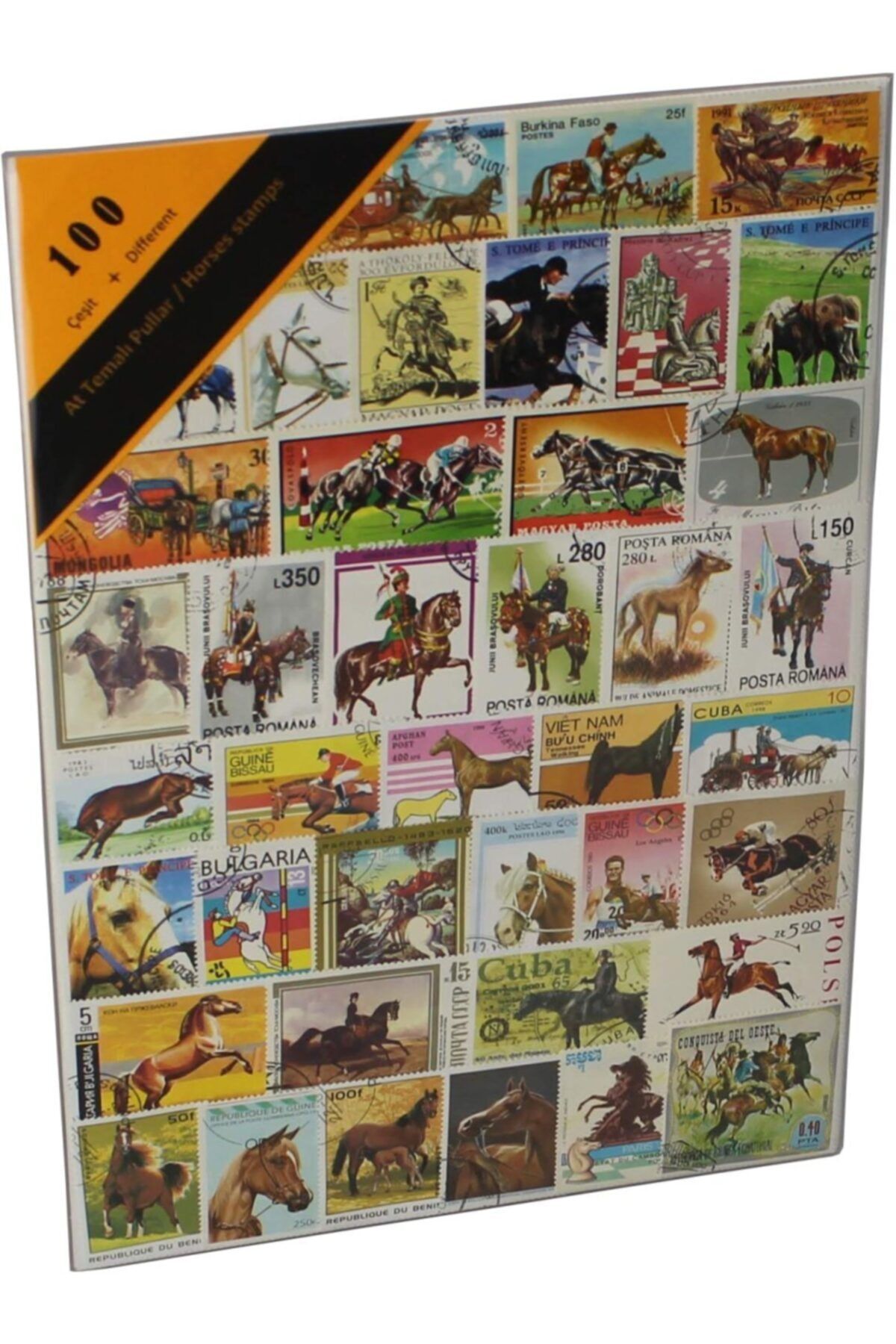 Pulko History 1970 100 Çeşit Damgalı Tematik Atlar Koleksiyon