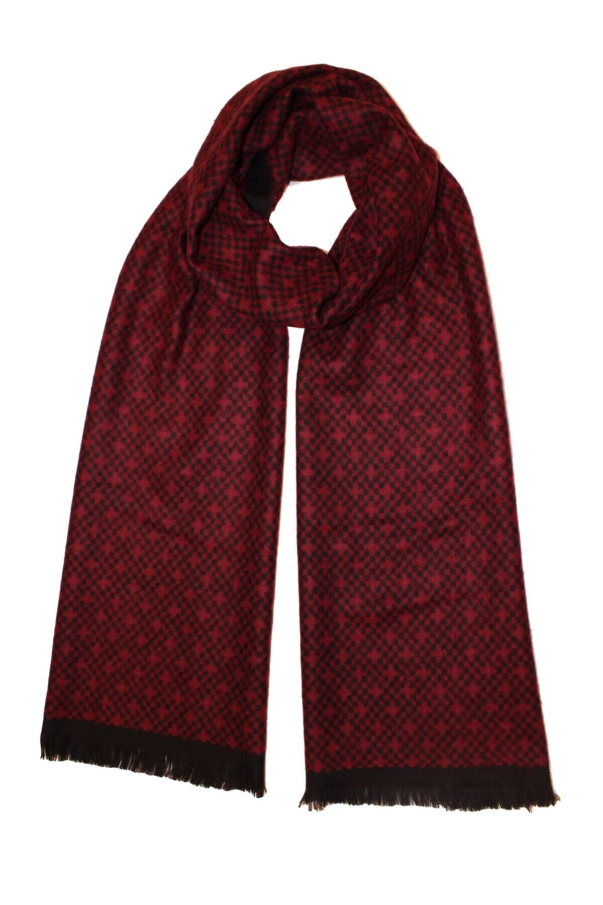 Mysia Butik Unisex Kiremit Siyah Kaşmir Atkı