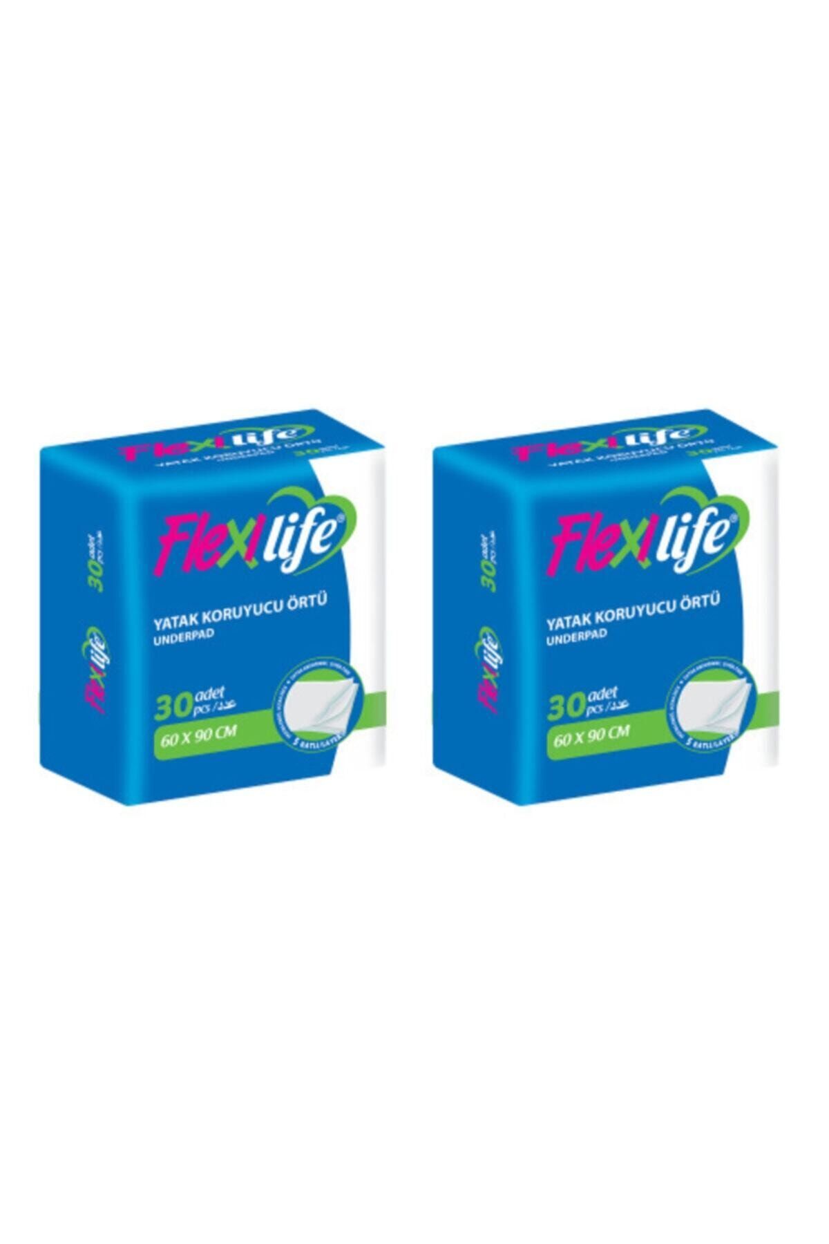 Flexi Life Hasta Altı Bezi Yatak Koruyucu 60x90 Cm 30 Lu 2 Paket