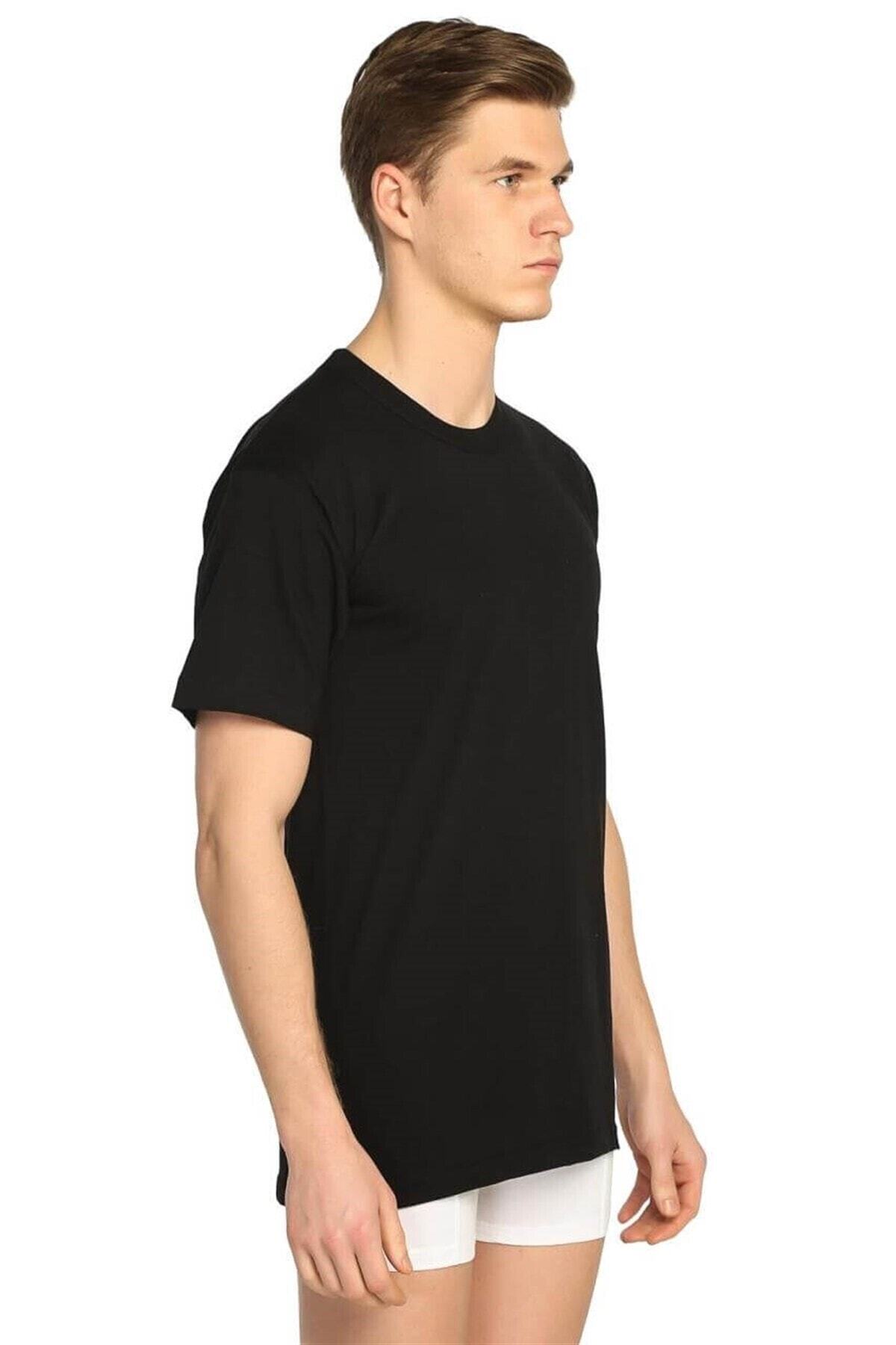 Tutku Erkek Sıfır Yaka Siyah Fanila Atlet 6'lı