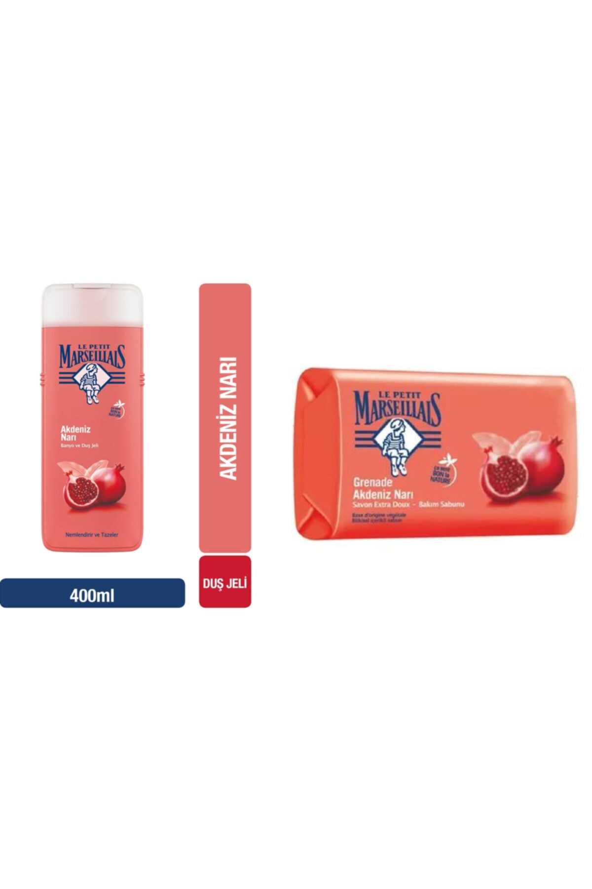 Le Petit Marseillais Akdeniz Narlı Duş Jeli 400 Ml + Akdeniz Narı Sabun 125