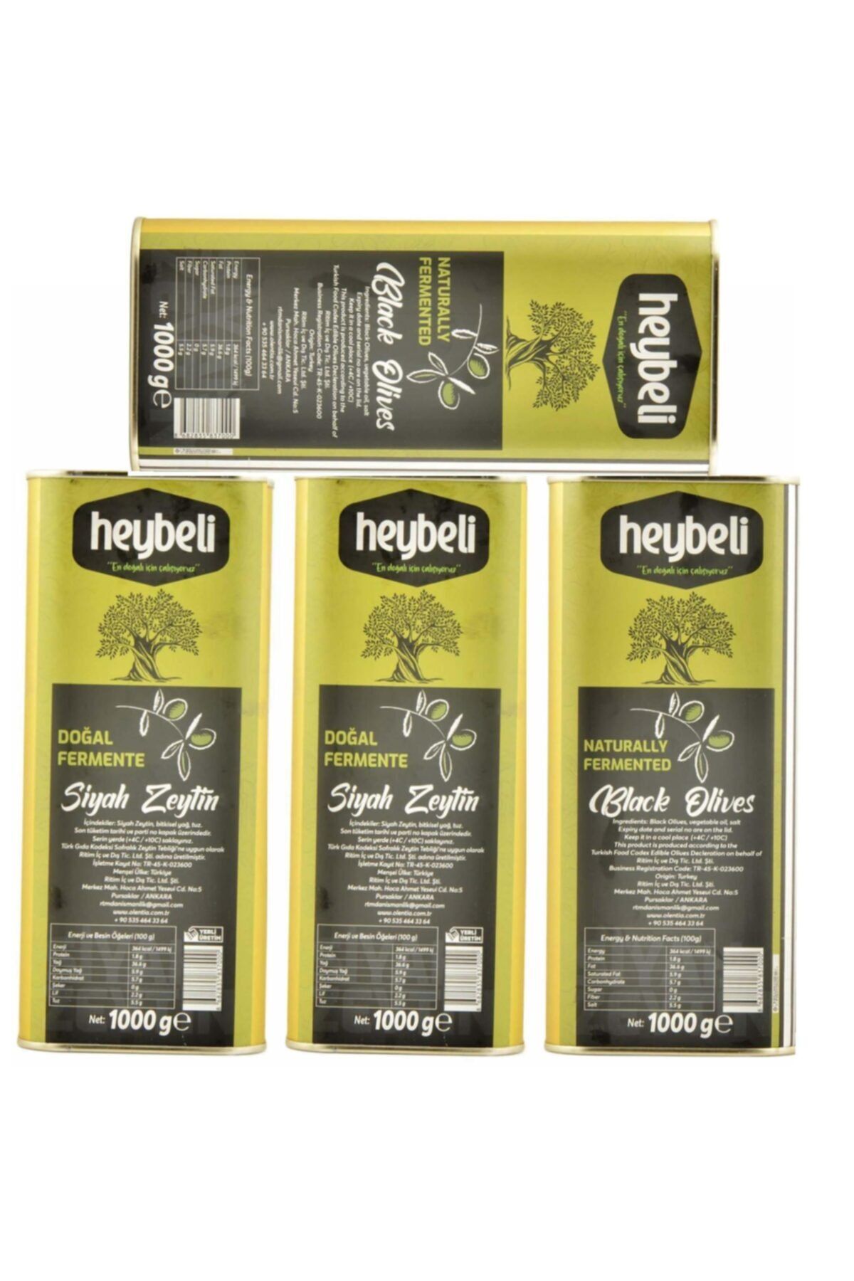 Heybeli Siyah Zeytin 1 kg  Adet