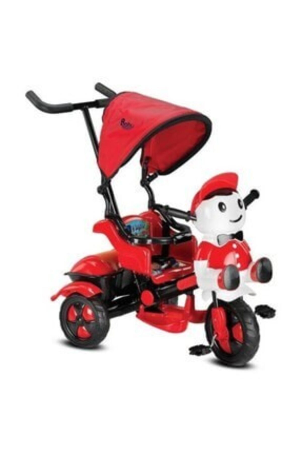 BabyHope 125 Yupi Panda Üçteker Çocuk Bisiklet 340 Kırmızı-beyaz