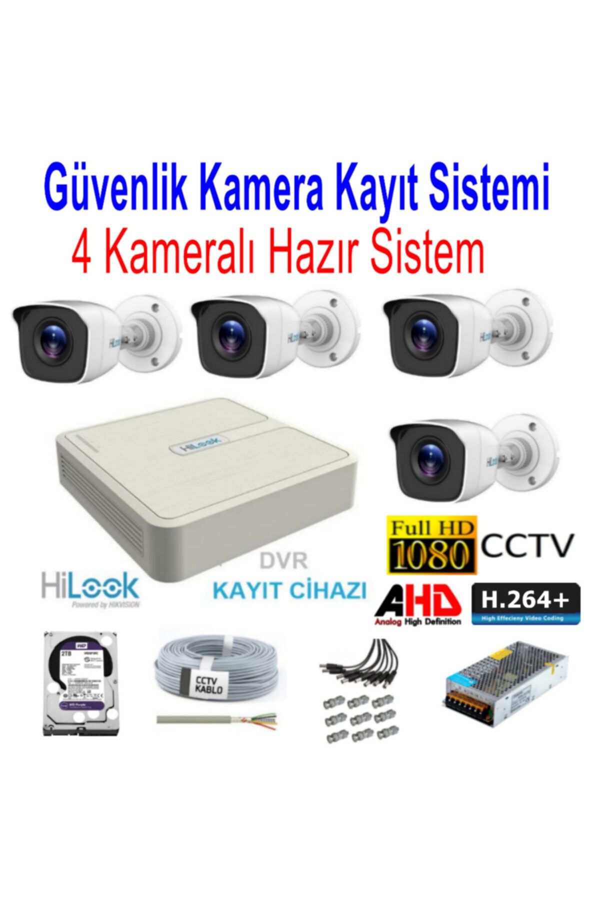 Hilook Güvenlik Kamera Seti 4 Kameralı
