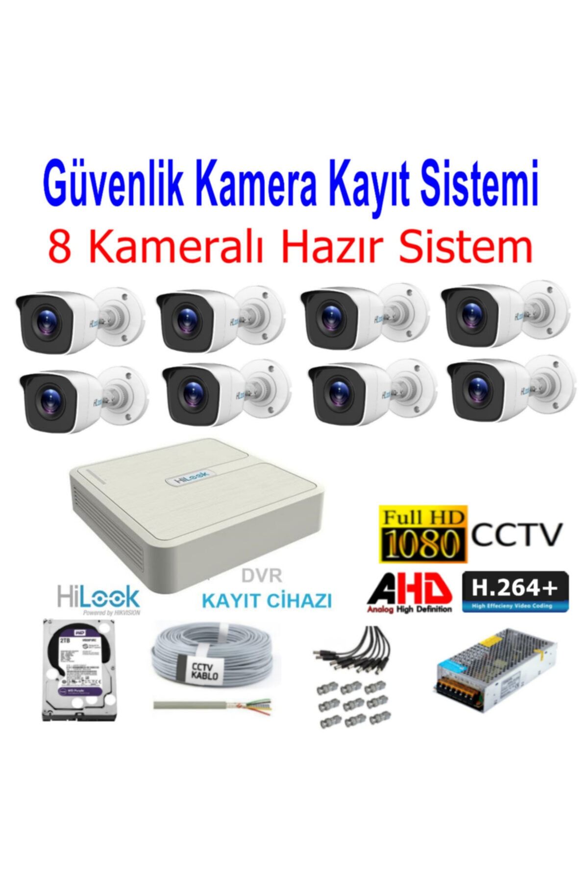 Hilook Güvenlik Kamera Seti 8 Kameralı