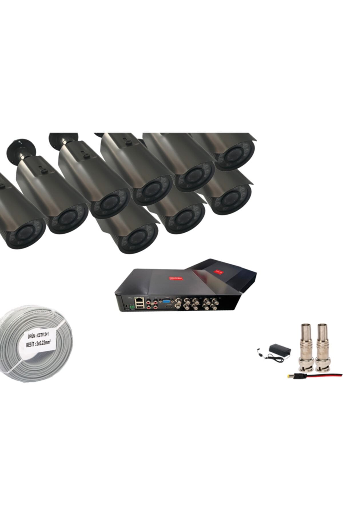 PROMISE 9 Kameralı Set 3mp 1080p Full Hd Metal Samsung Kasa Paket Sistem