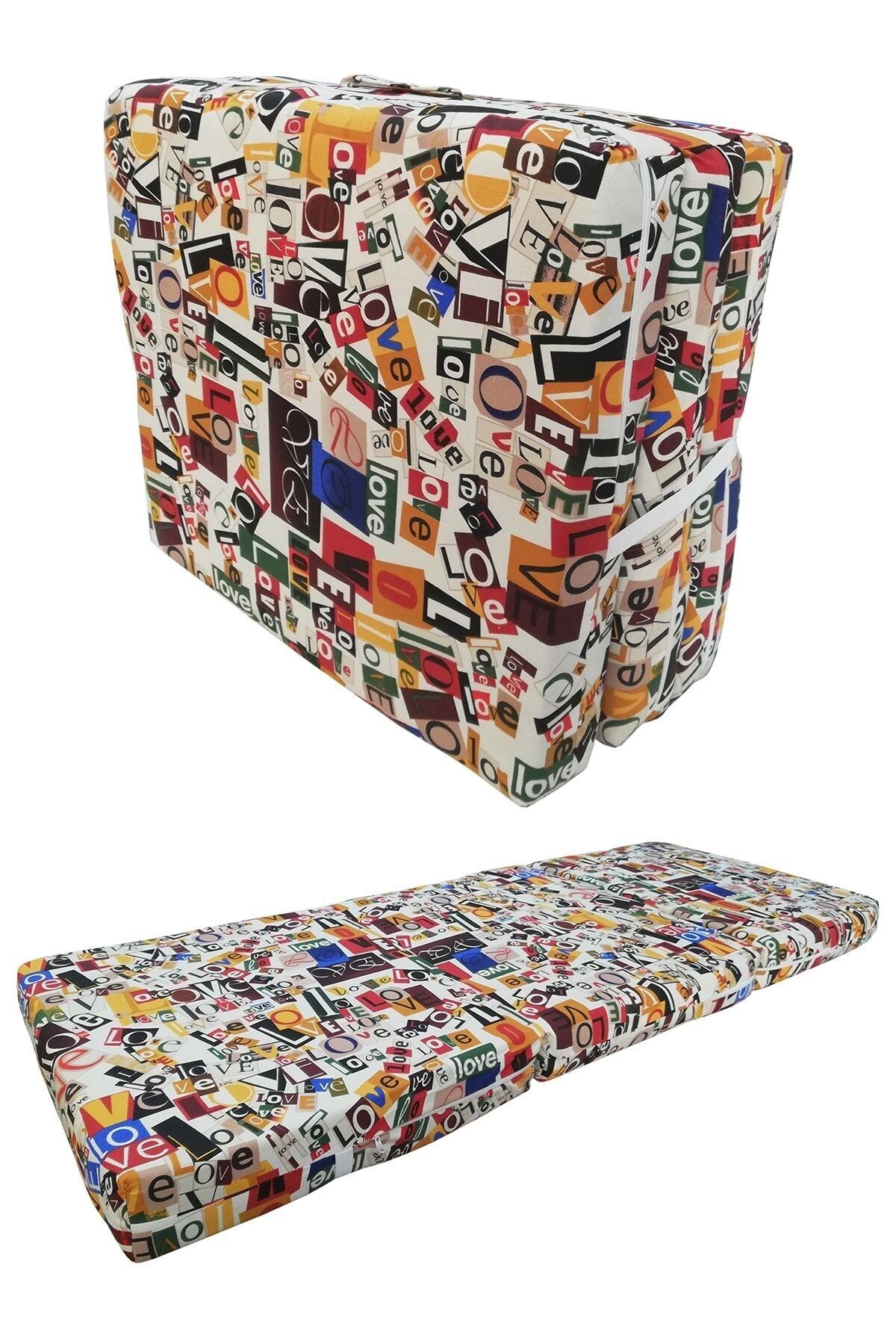 cmkstore katlanir yer yatagi ve yer minderi tek kisilik sunger katlanir yatak 80x180 cm love fiyati yorumlari trendyol