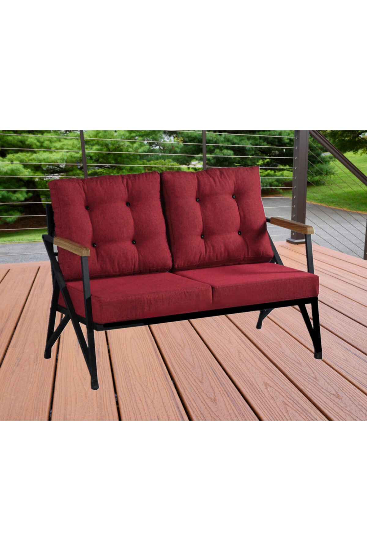 NEJAN Kırmızı Siyah Nefin 120 Koltuk