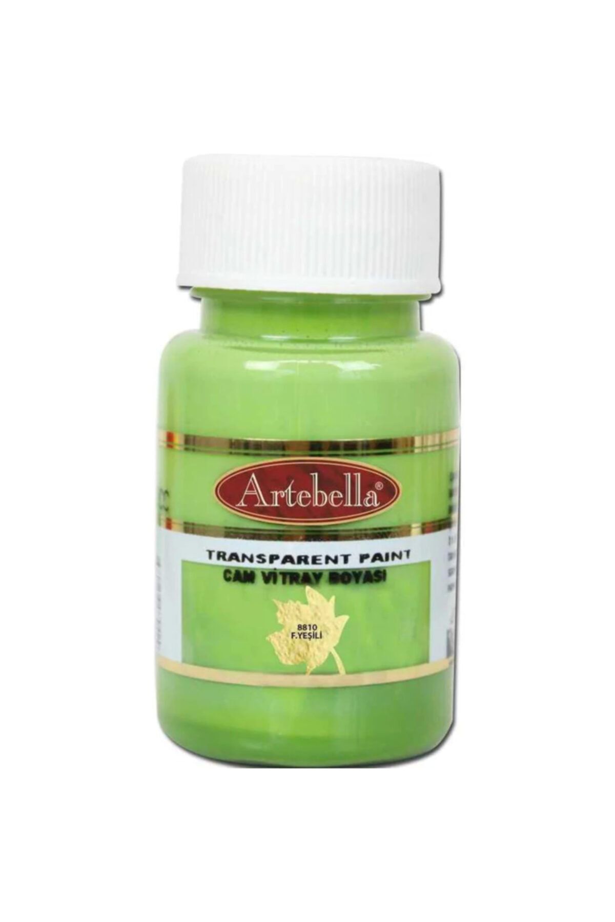 Artebella Transparan Cam Vi tray Boyası 90 cc Fıstık Yeşi l