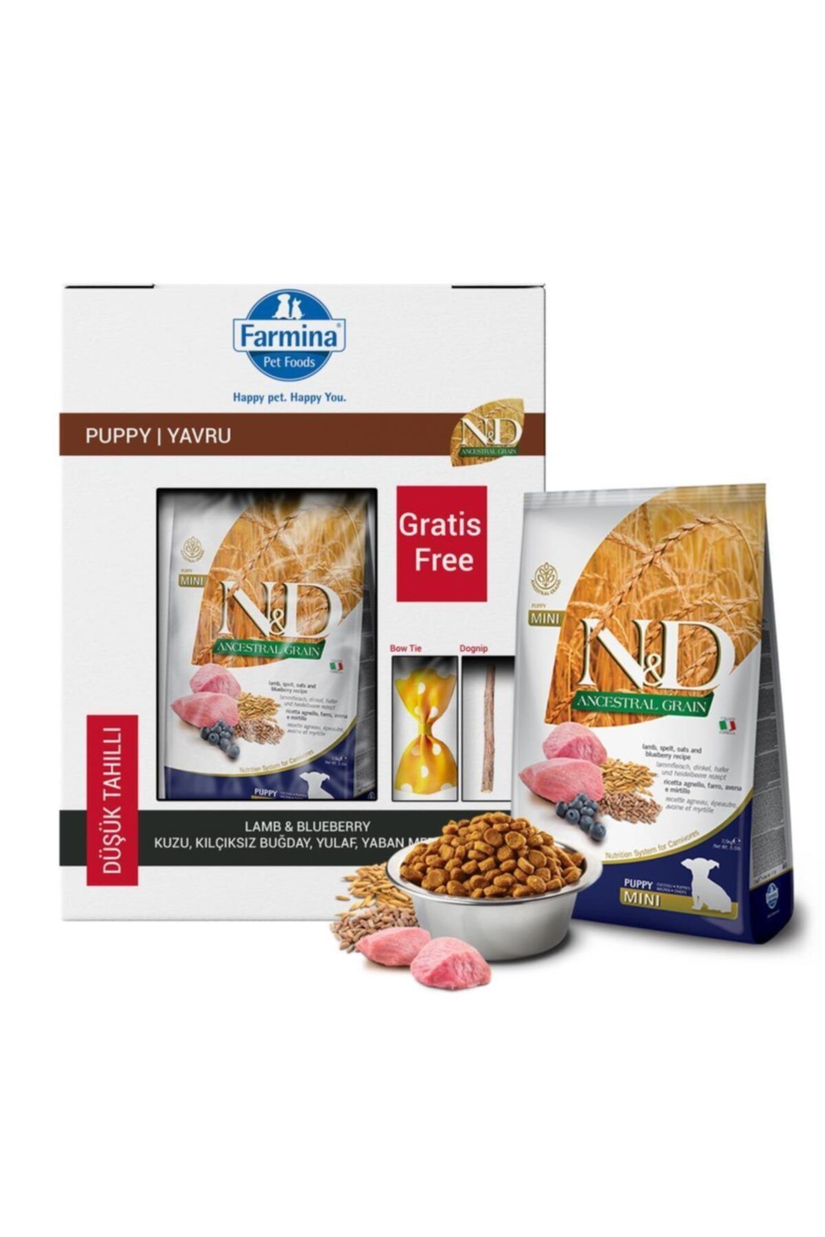 N&D Tahıllı Kuzu Yaban Mersini Küçük Irk Yavru Köpek Maması 2,5 kg