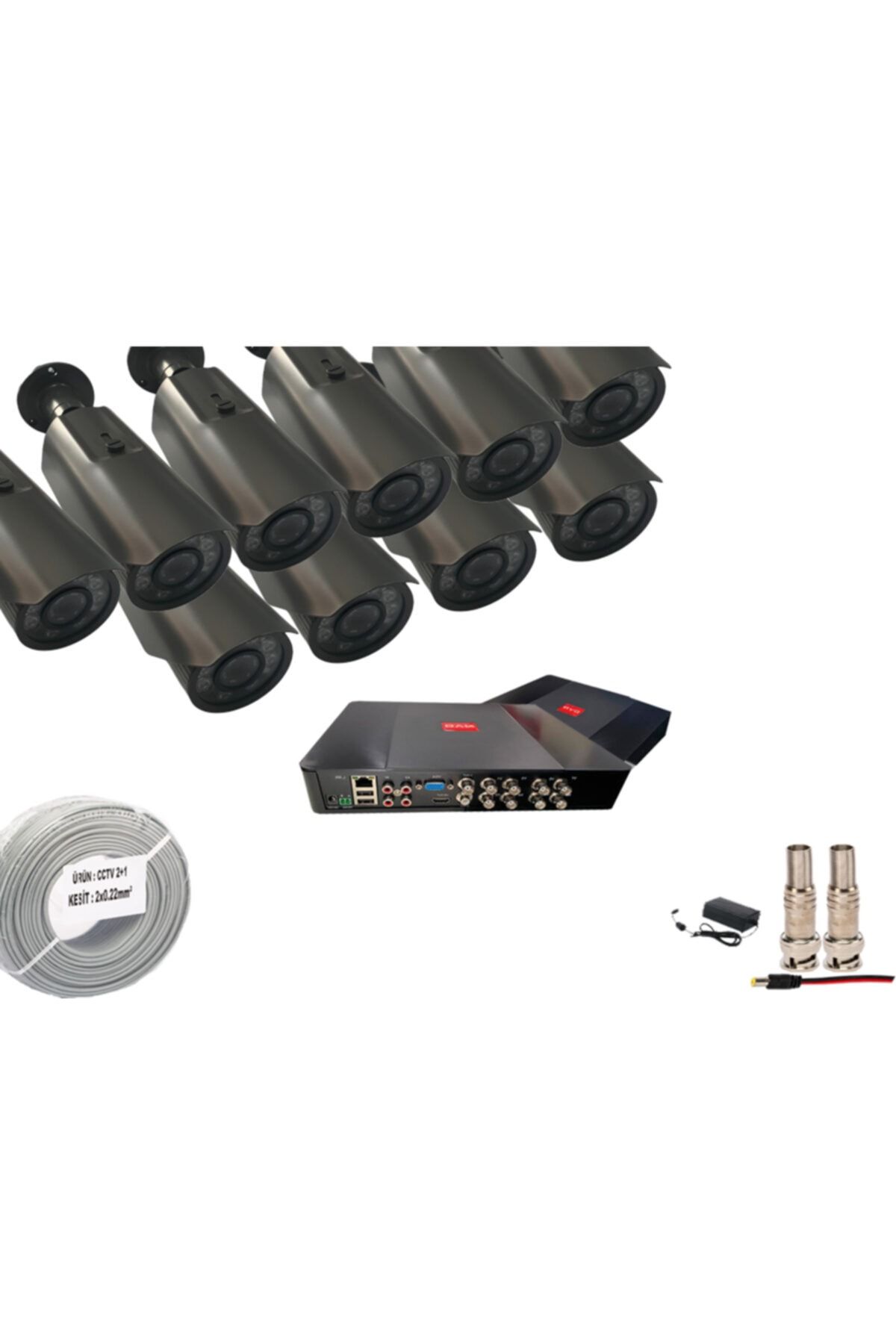 PROMISE 10 Kameralı Set 3mp 1080p Full Hd Metal Samsung Kasa Paket Sistem
