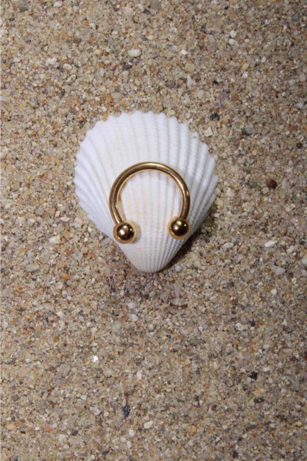 NOBLE GETTO Cerrahi Çelik Gold Renk Tragus, Conch, Helix Ve Septum Piercing