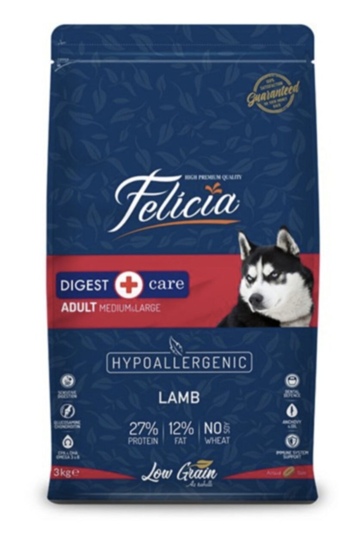 Felicia Düşük Tahıllı Kuzu Etli Yetişkin Köpek Maması 15 kg