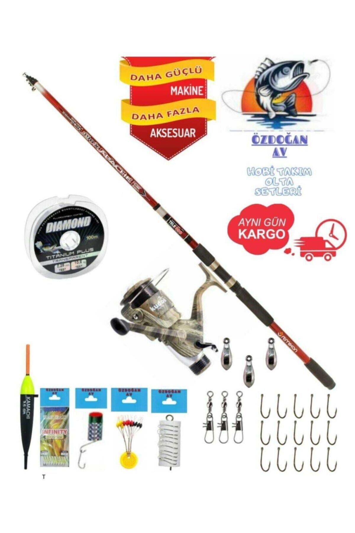 Remixon Surf Kıyı Olta Seti Kudos Camo Baitmakina- Apache Kamış300cm
