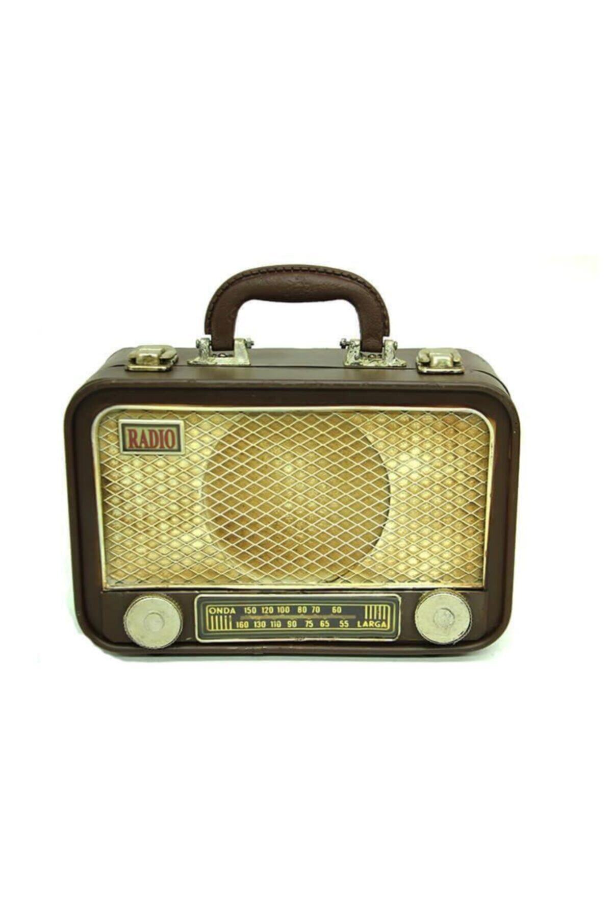 ozgurpazar Dekoratif Metal Radyo Bavul Vintage Dekoratif Hediyelik