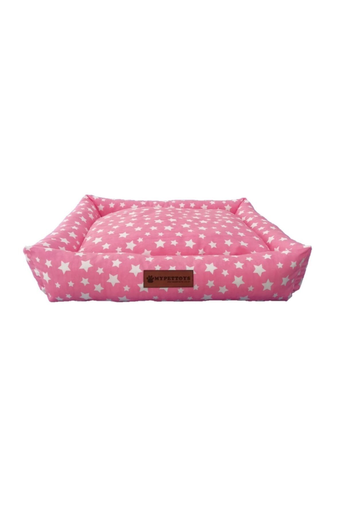 MYPETTOYS Stars Kedi Köpek Yatağı 40x50x14cm Pembe