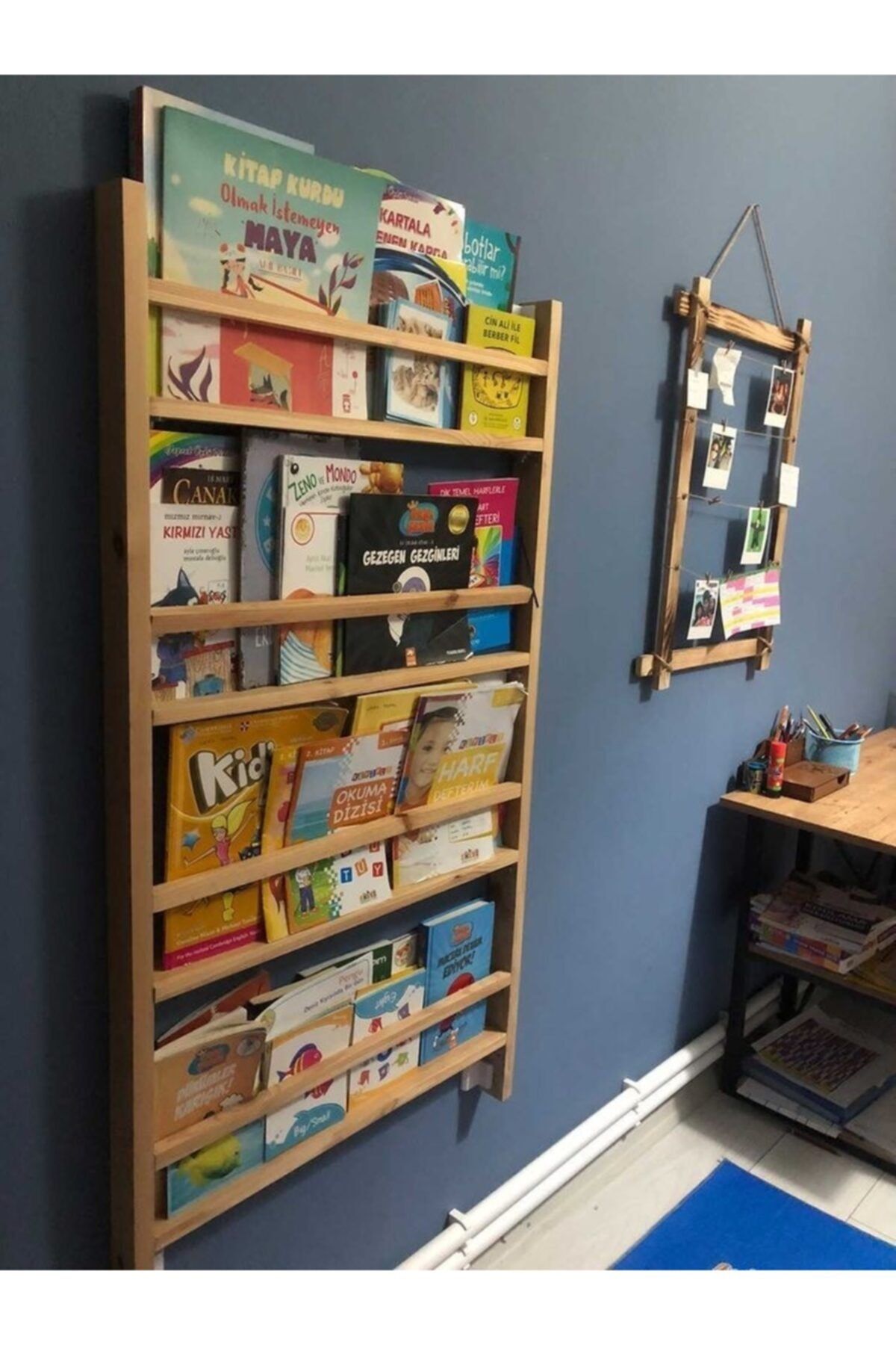 MrtAhşap Montessori Kitaplık Ahşaptan