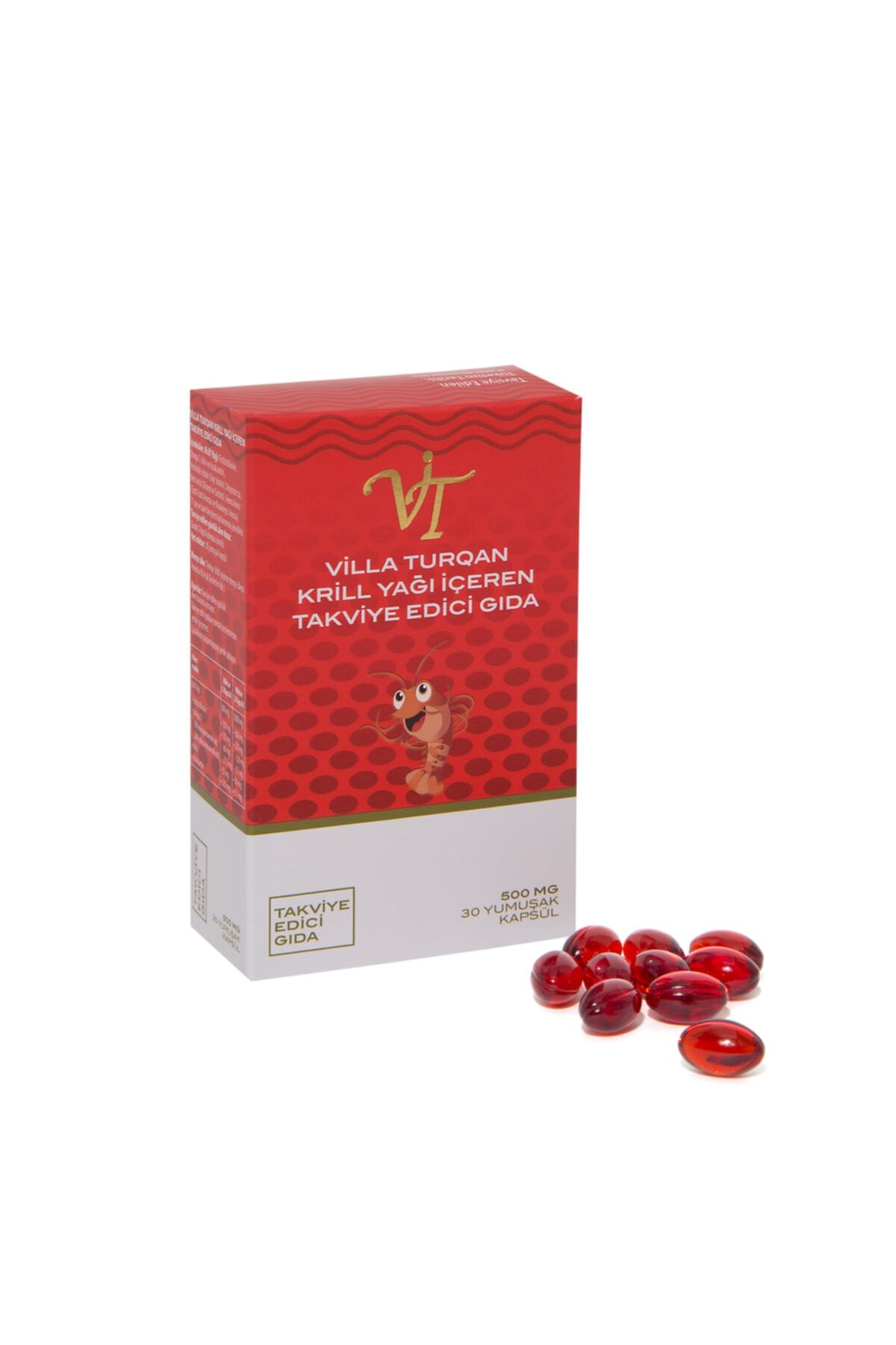 Villa TURQAN Vit Krill Yağı 500 Mg - 30 Yumuşak Kapsül