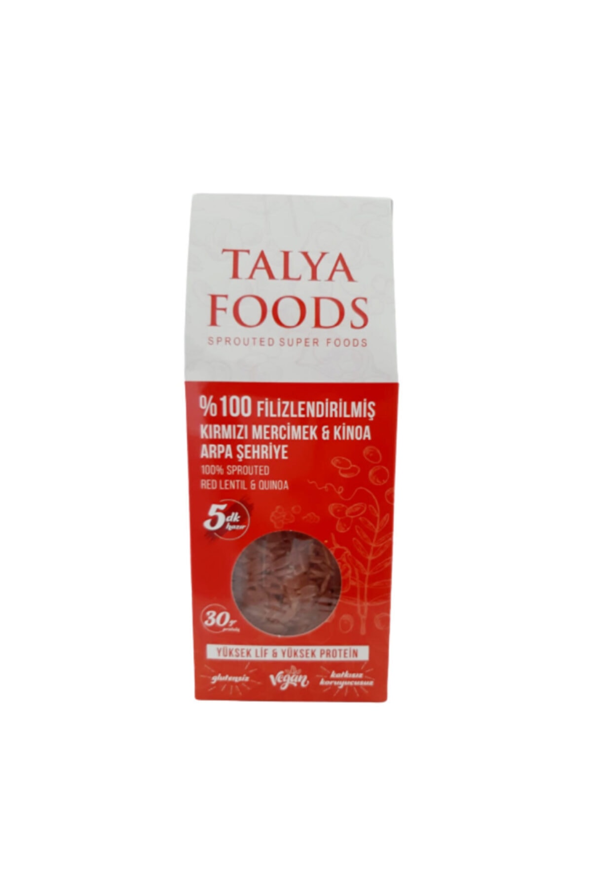 TALYA FOODS Filizlendirilmiş Kırmızı Mercimek & Kinoa Şehriye 200 g