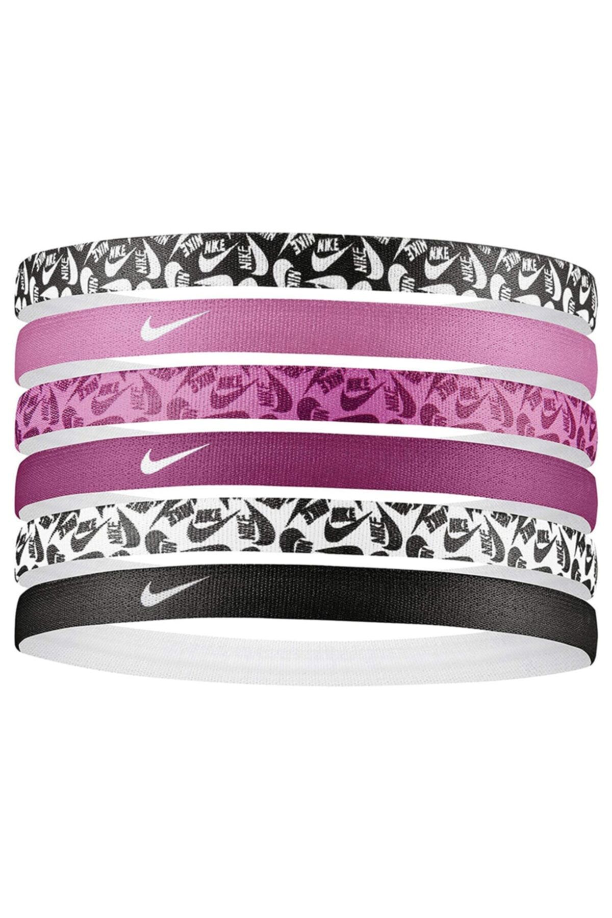 Nike Printed Headbands 6pk Unisex Siyah Antrenman Saç Bandı N.000.2545.026.os