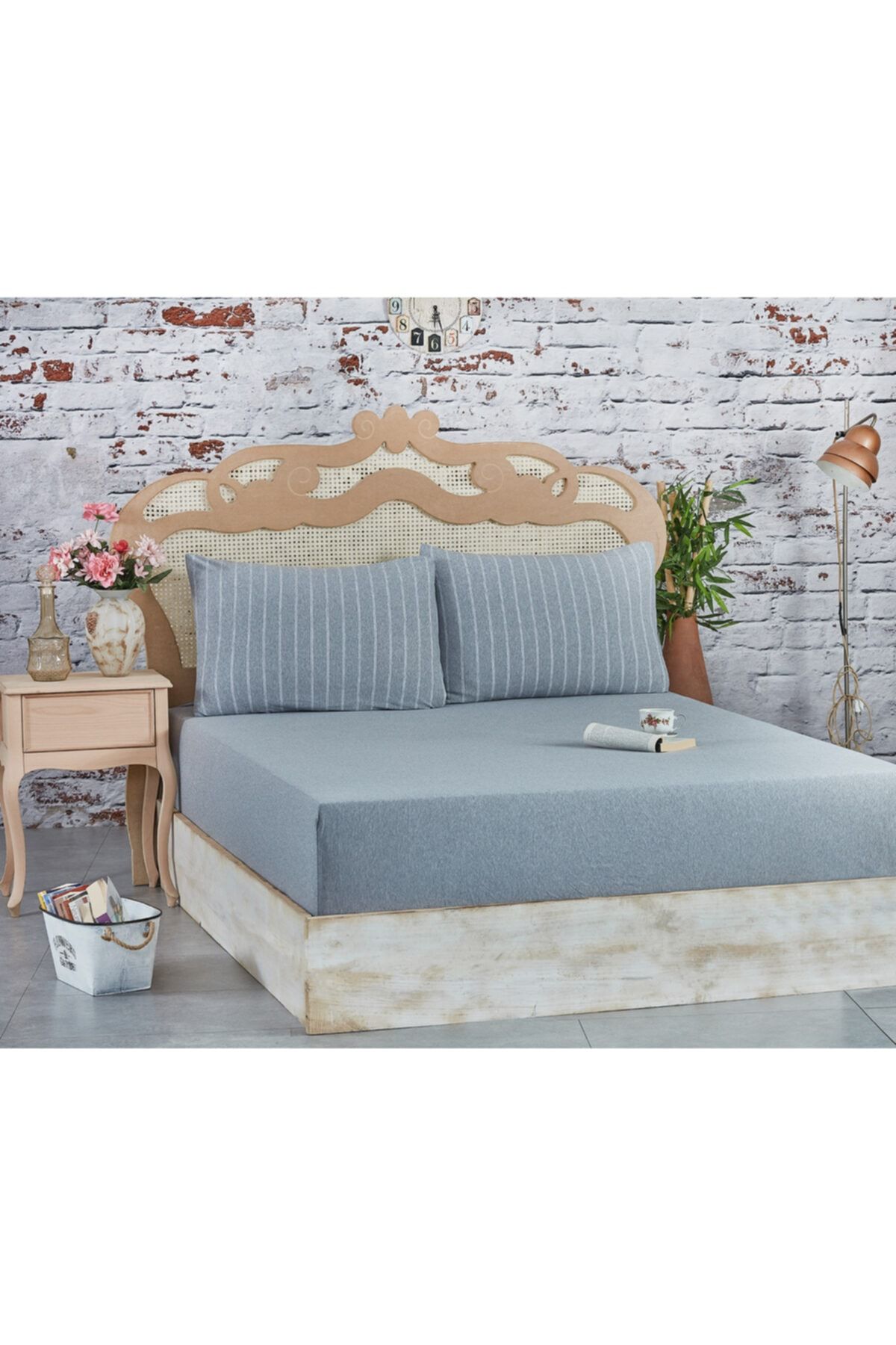 Komfort Home Çift Kişilik Penye Lastikli Çarşaf Seti 160x200 Cm