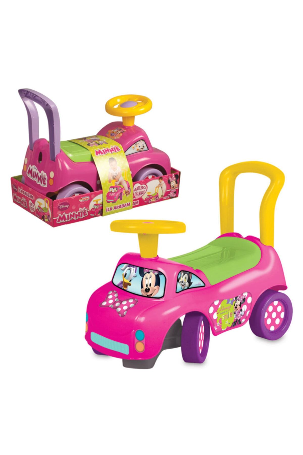 dede oyuncak kiz cocuk minnie mouse oyuncak bin git yurume arkadasim ev ici ilk arabam fiyati yorumlari trendyol