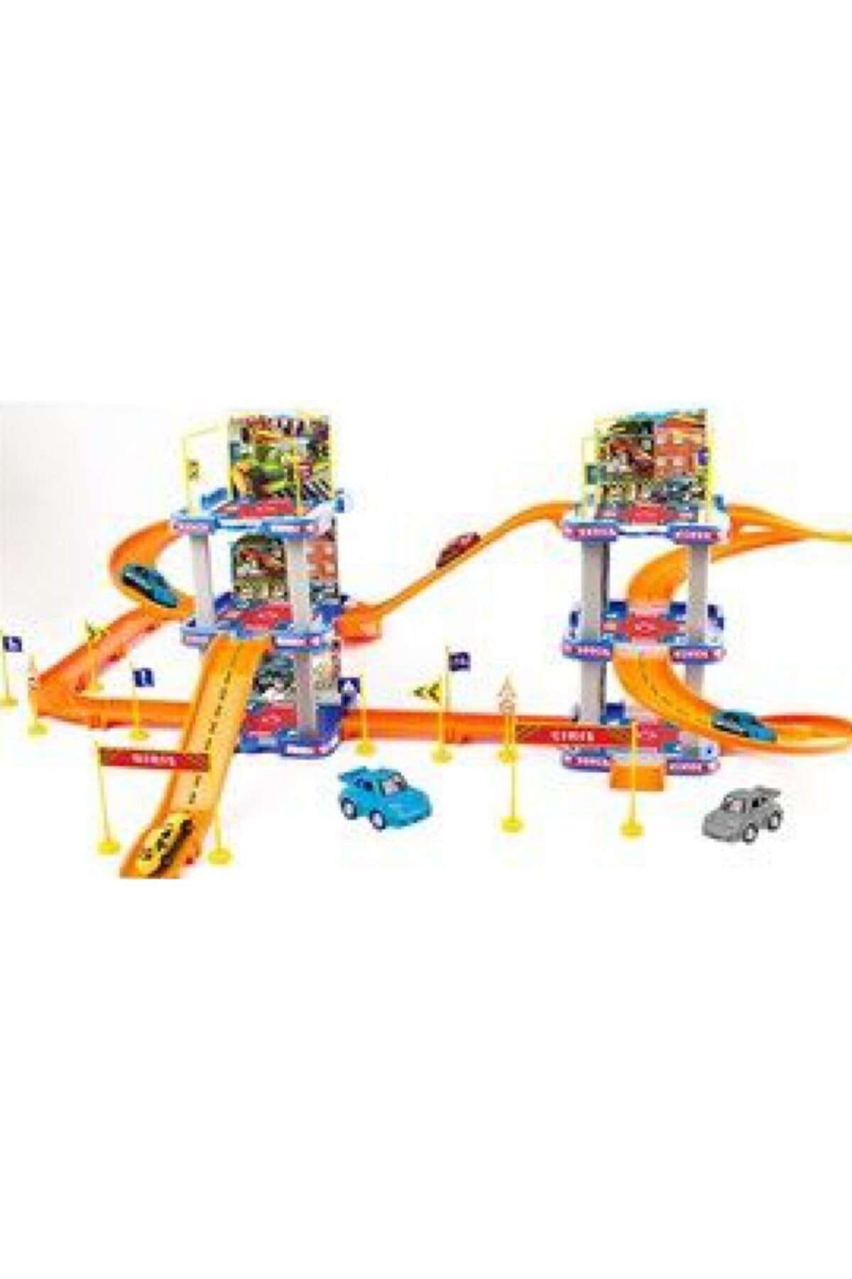 Erdem Oyuncak Otopark Set 6 Katlı Büyük Garaj Seti 83 Parça