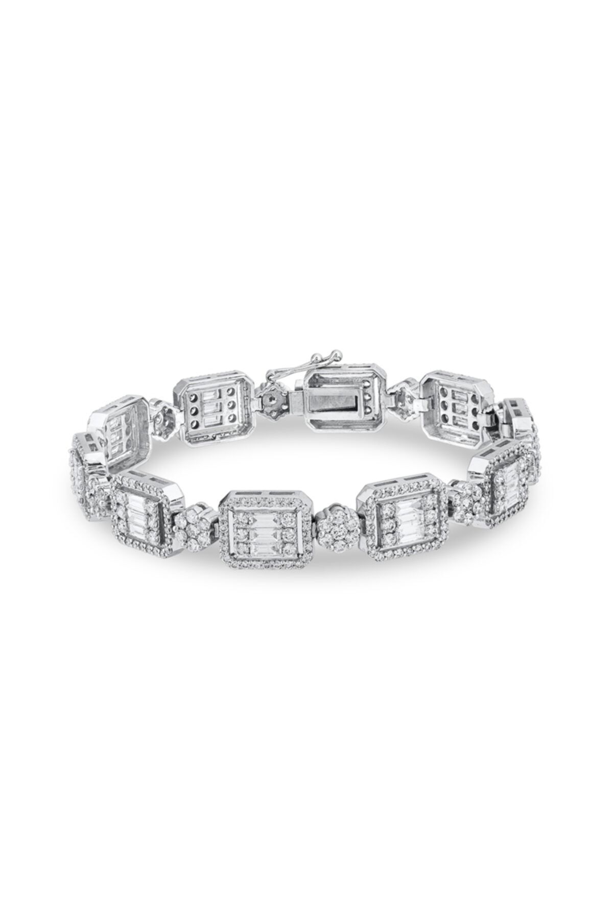 Barok Diamond Baget Pırlanta Bileklik 5.69 Ct. E Vs 18k