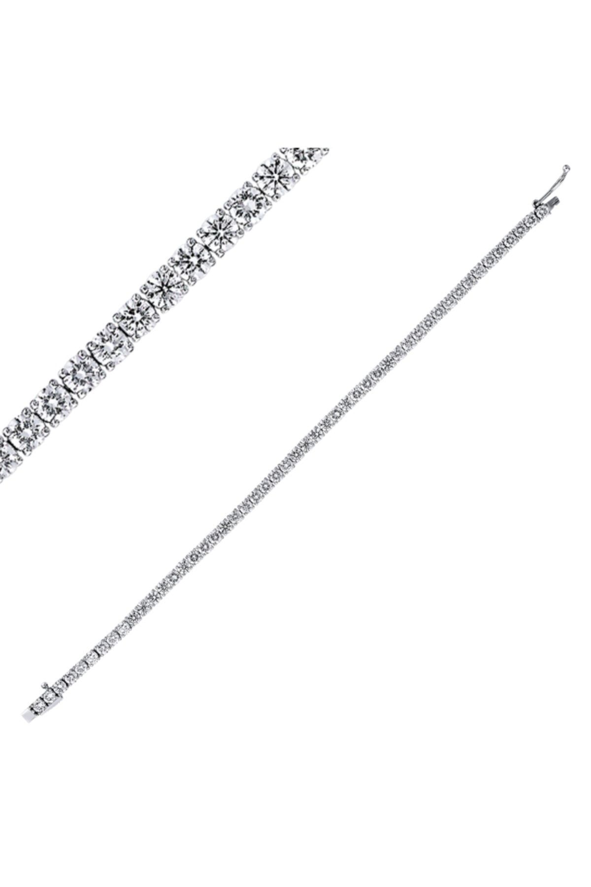 Barok Diamond Pırlanta Su Yolu Bileklik 5.81 Ct. E Vs 18k