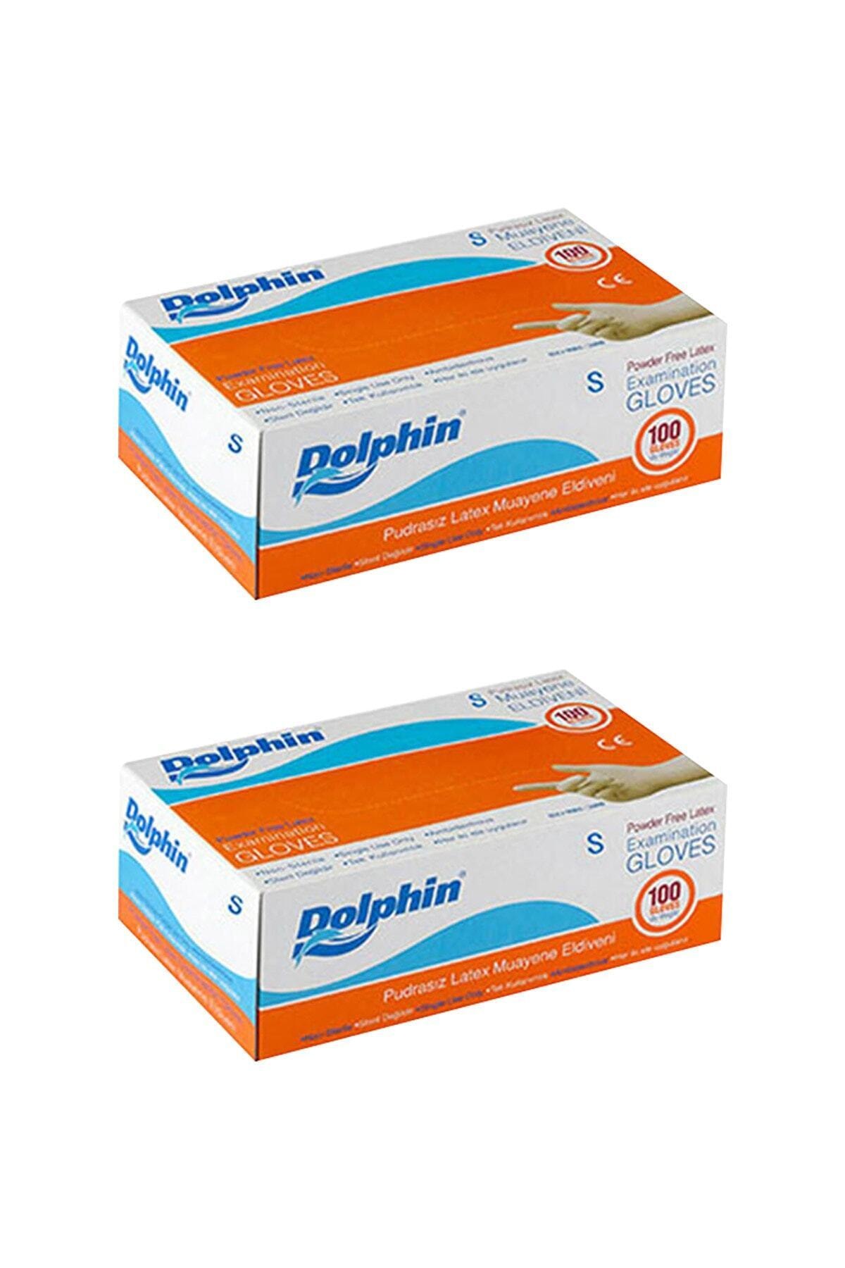 Dolphin Beyaz Lateks Eldiven Pudrasız (s) 100lü Paket 2 Adet