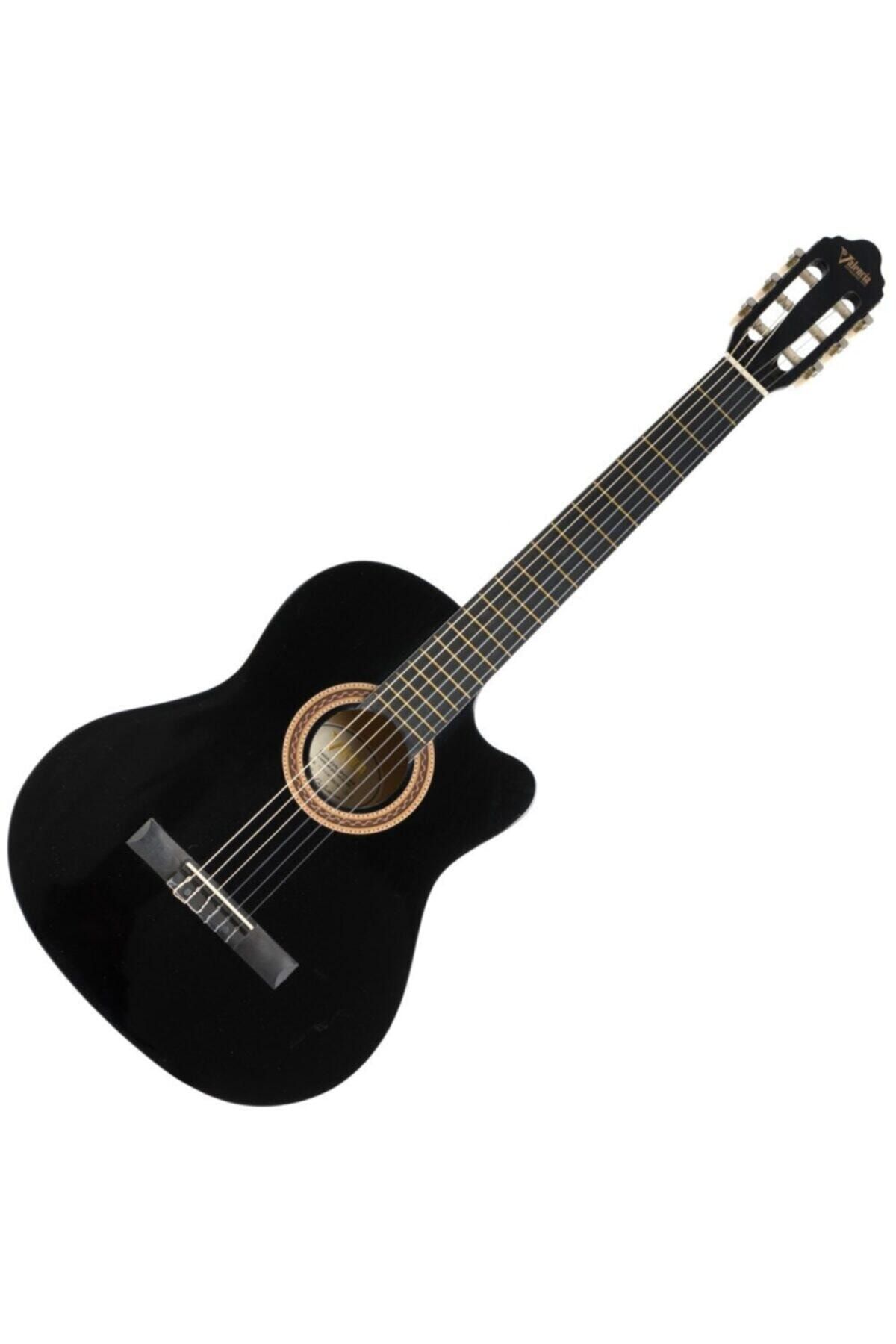 VALENCIA Vc104tcbk Klasik Gitar 4/4 Siyah Cutaway Sap Çelikli