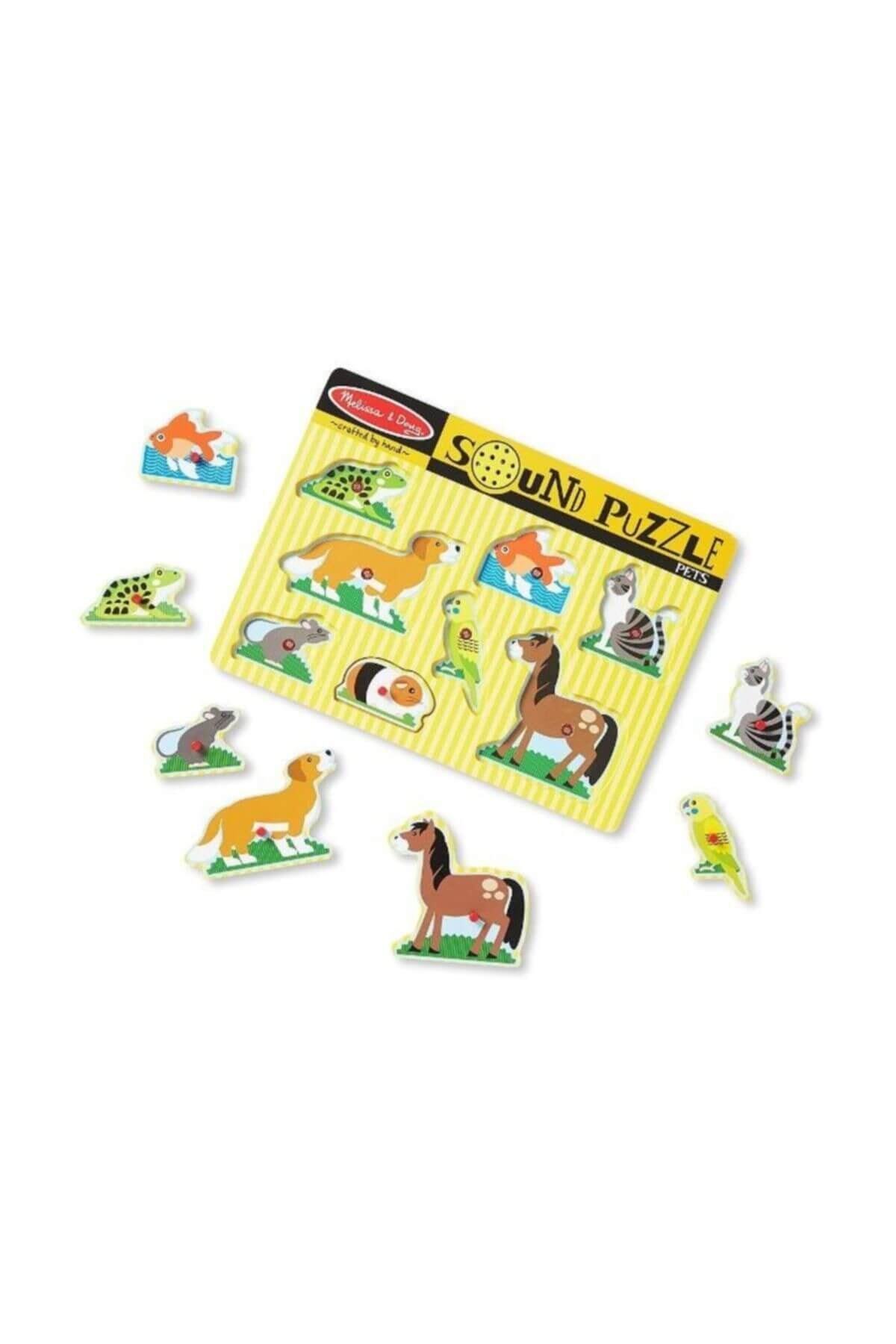 Melissa & Doug Evcil Hayvanlar Sesli Ahşap Yapboz Ses Çıkarır