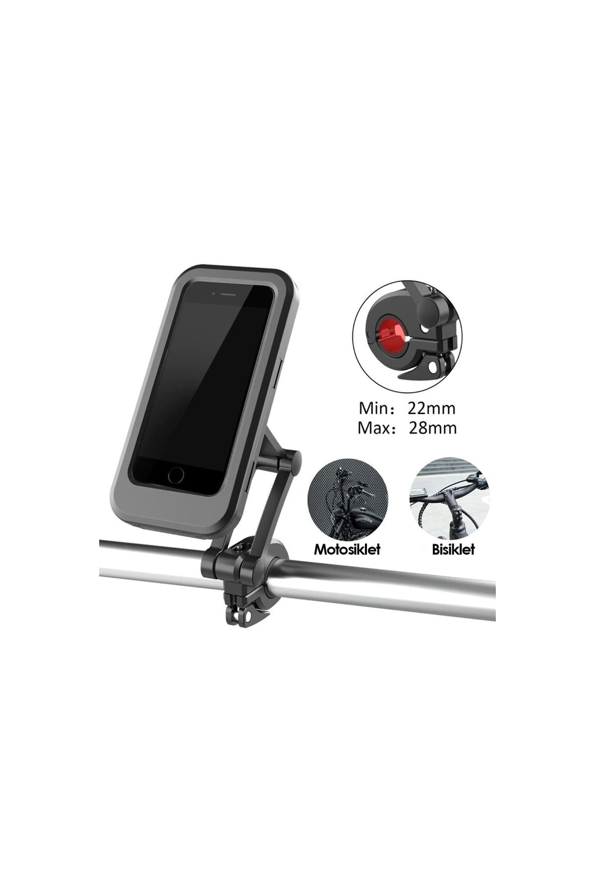 Bike Phone Holder, Motorcycle Phone Holder, 360-degree Rotatable