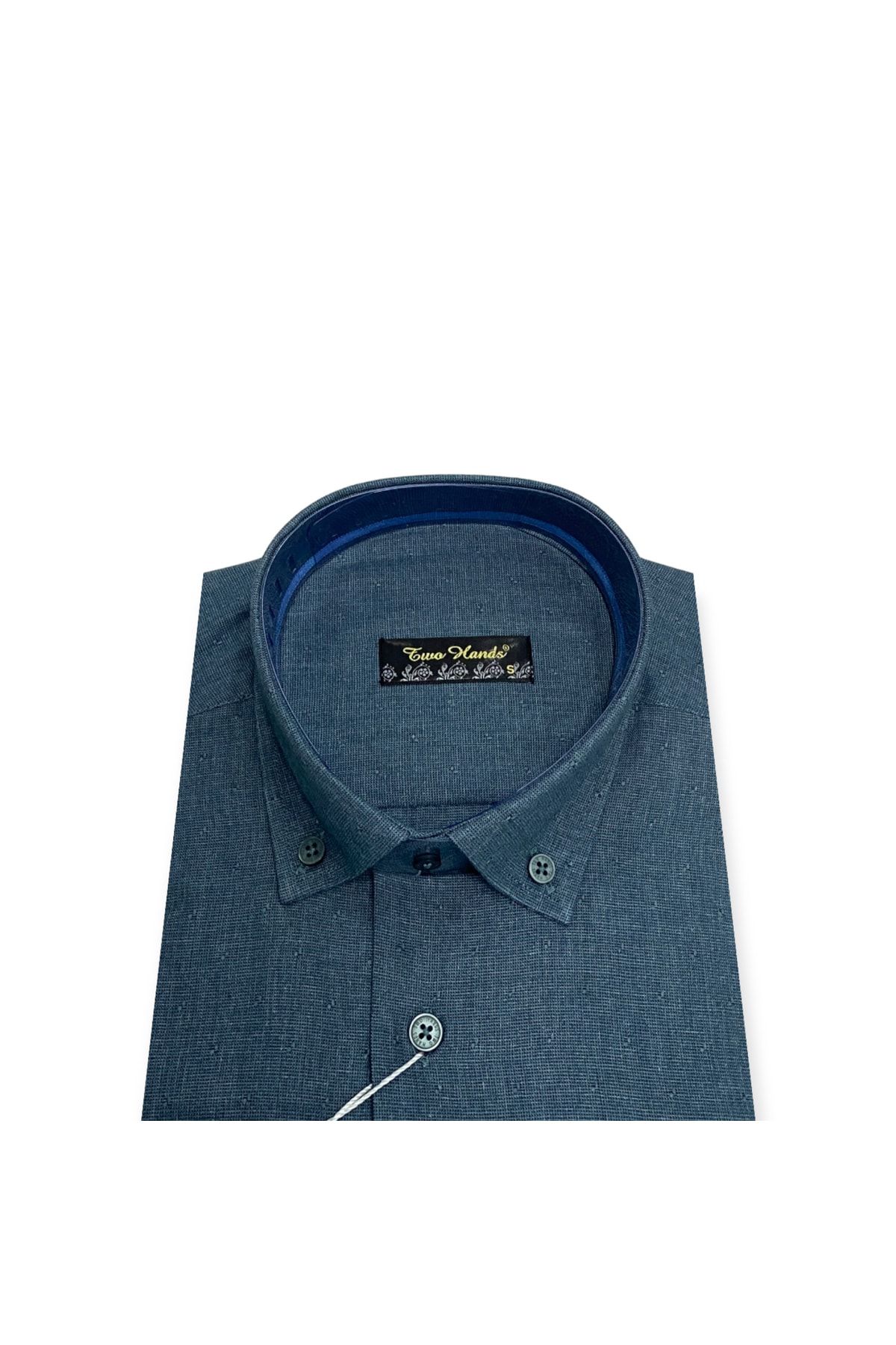 TWO HANDS Men s Casual Cut Long Sleeve Single Pocket Classic