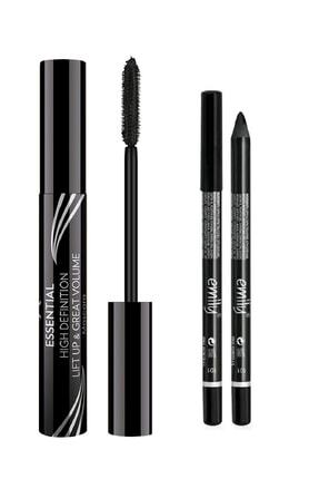 Essential High Definition&liftup&great Volume Mascara & Emily Siyah Göz Kalemi Set Image 0