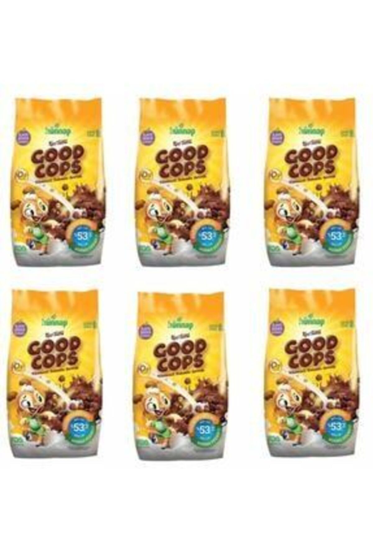 Hünnap Doğal Good Cops Keçi Sütlü Vitaminli Kakaolu Gevrek 300 Gr. X 6'lı Paket