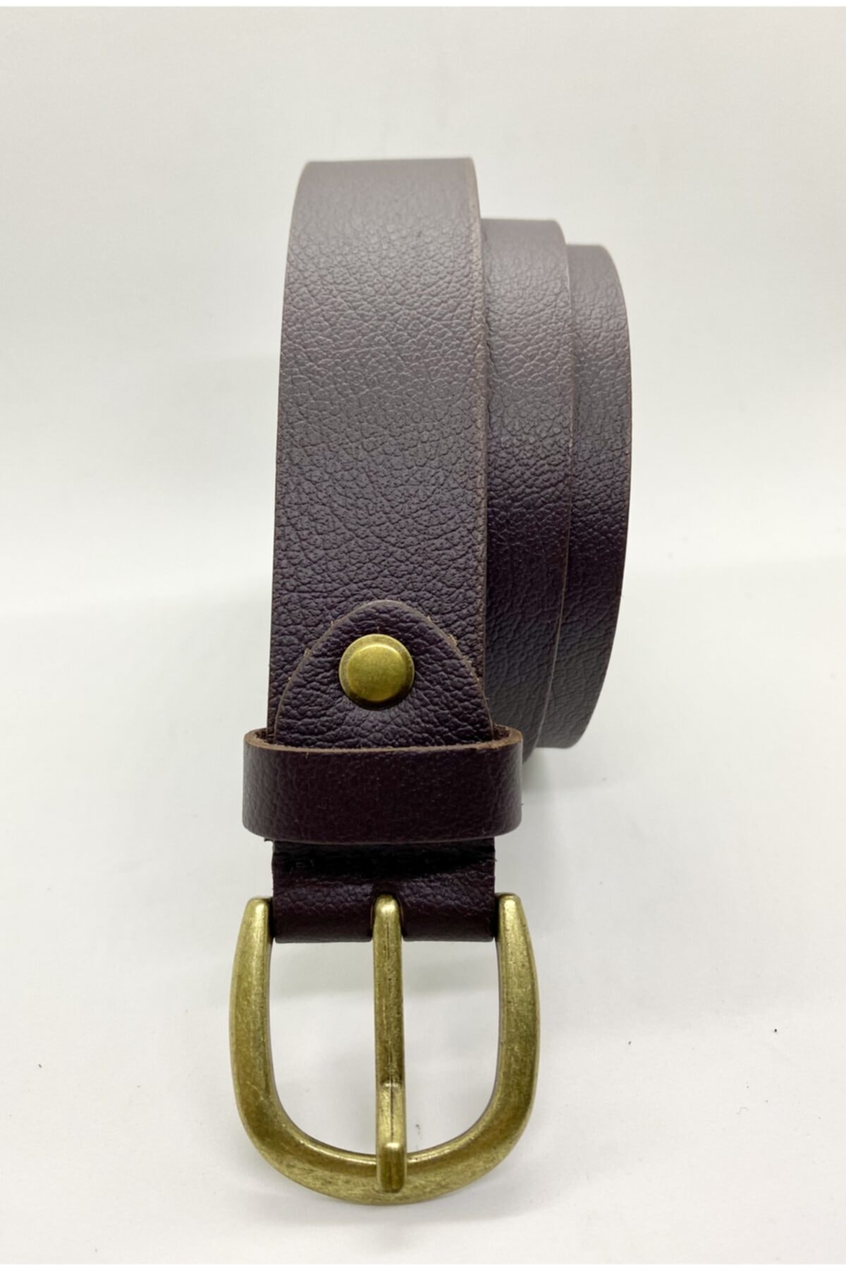 THEOS 3 cm Kahve Deri Kemer