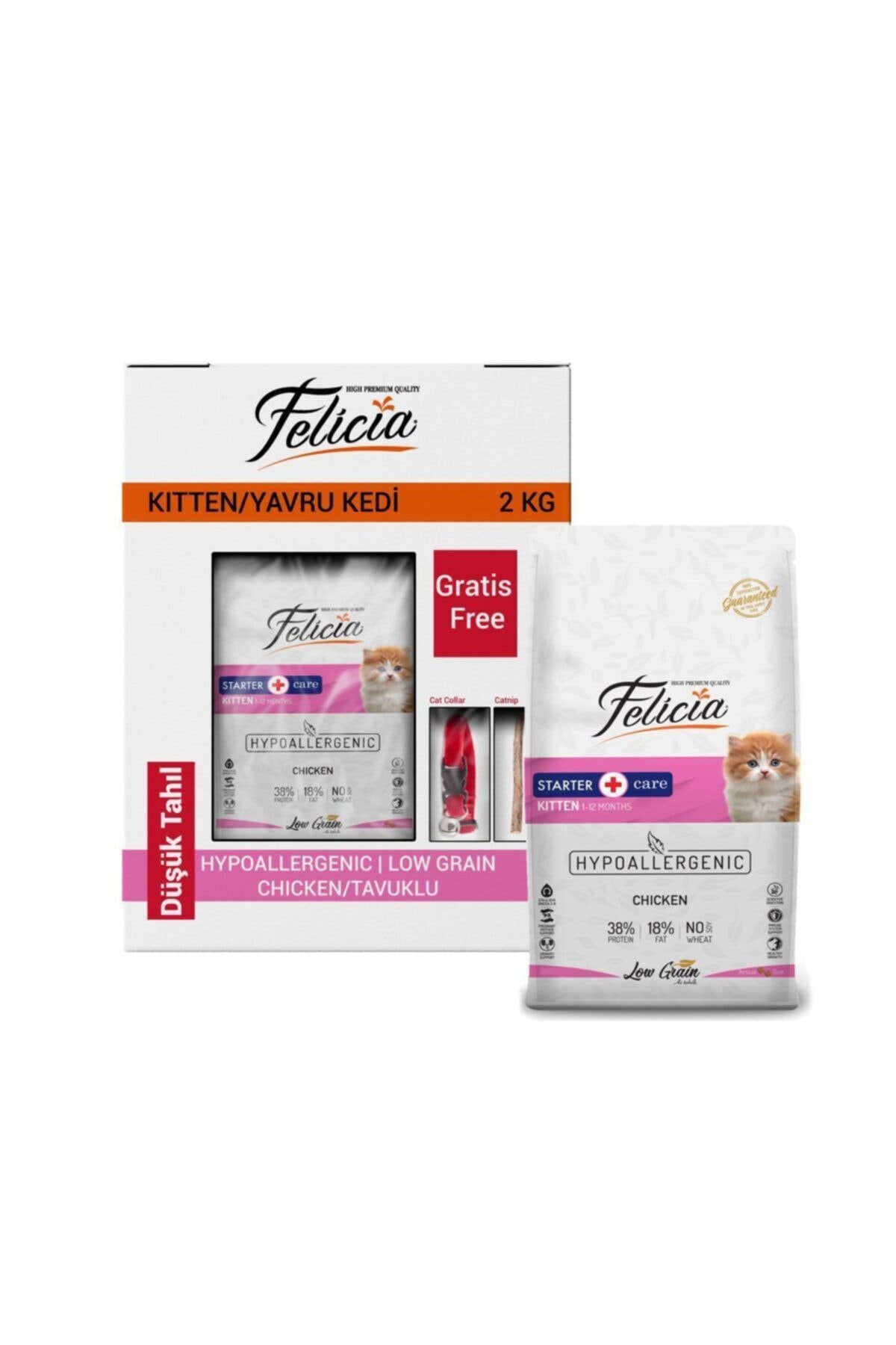Felicia Kitten Hipoalerjik Düşük Tahıllı Yavru Kedi Maması 2 kg