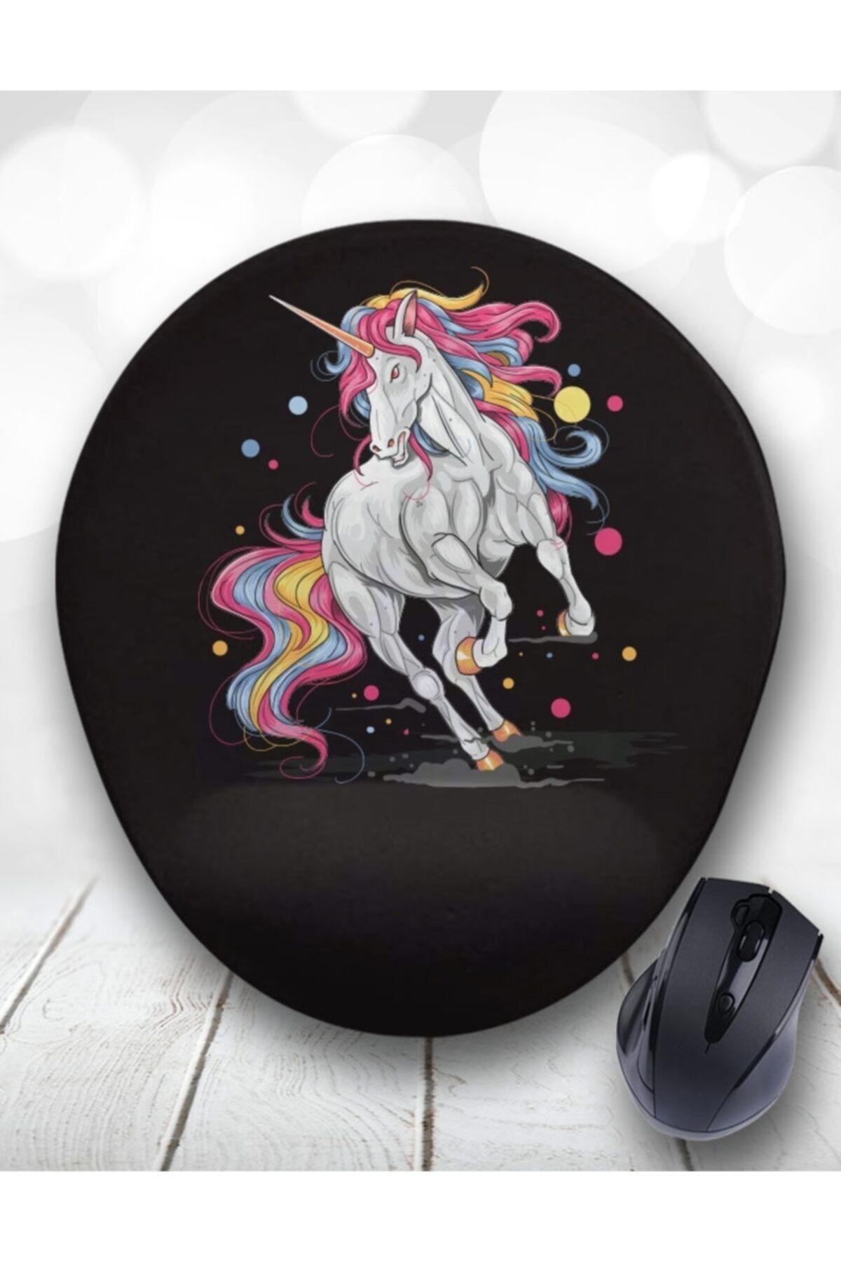Atölye Çizgi Wild Unicorn Bilek Destekli Mouse Pad Renkli