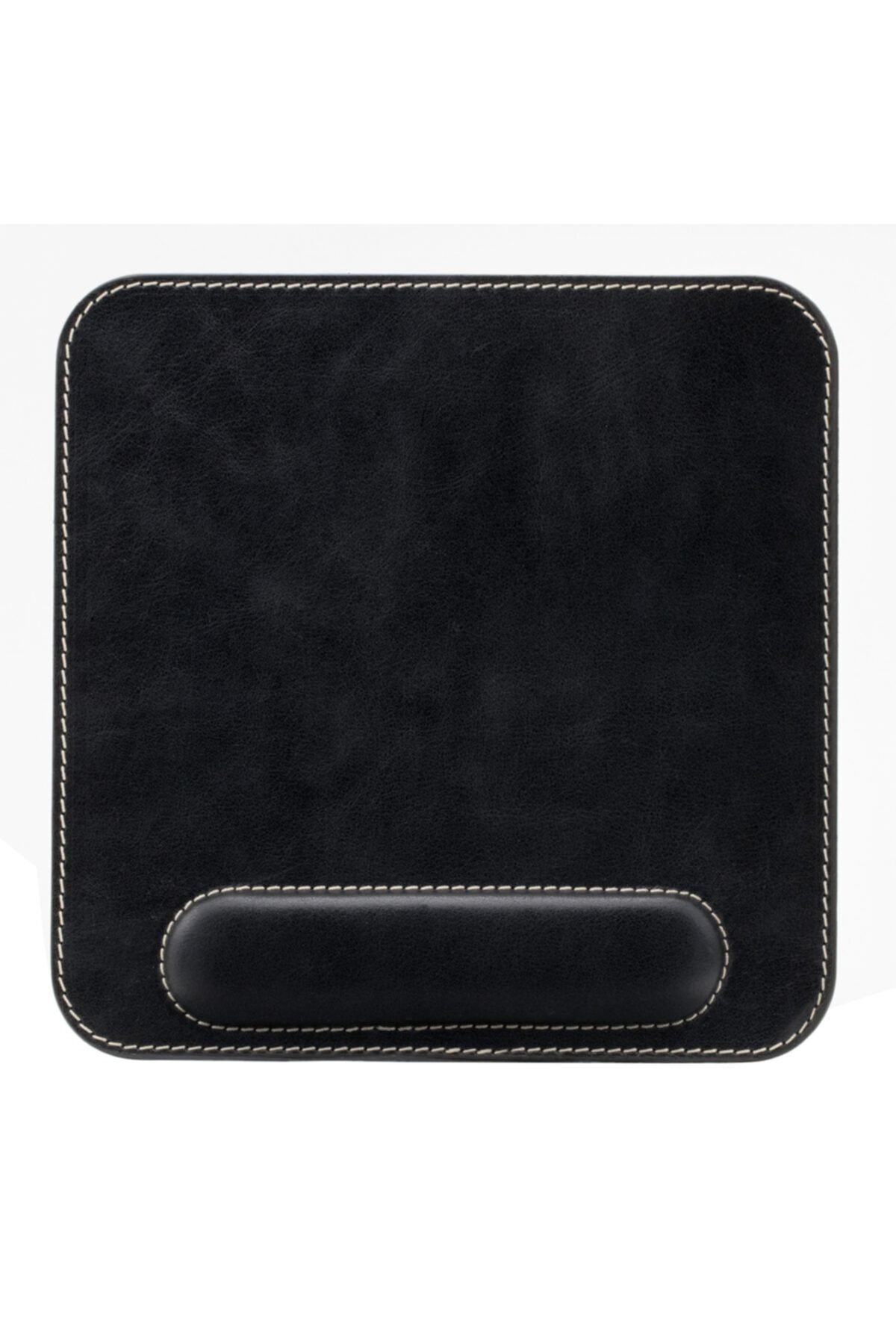 LONDO Hakiki Deri  Bilek Destekli Rahatlatıcı Süngerli Mouse Pad