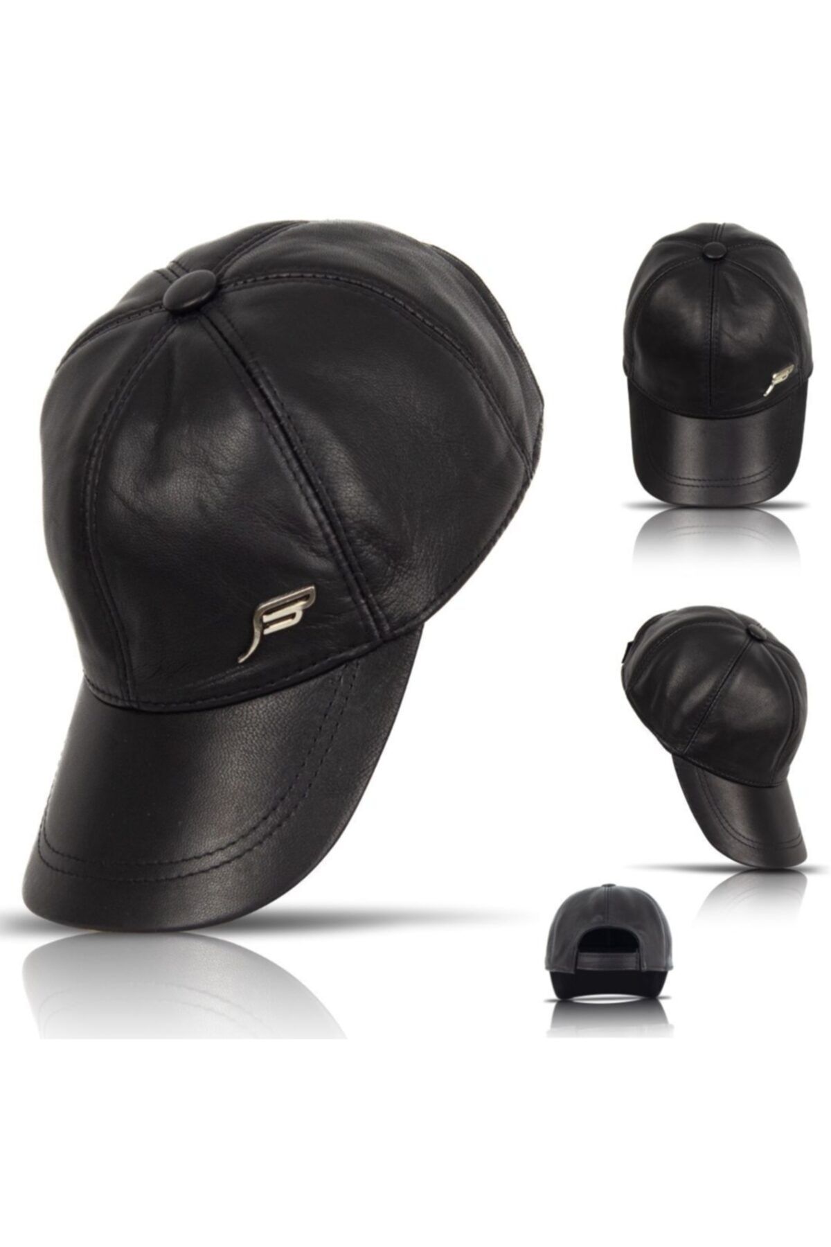 BAVYERA Cup Hakiki Deri Unisex Beyzbol Şapka 54-65cm