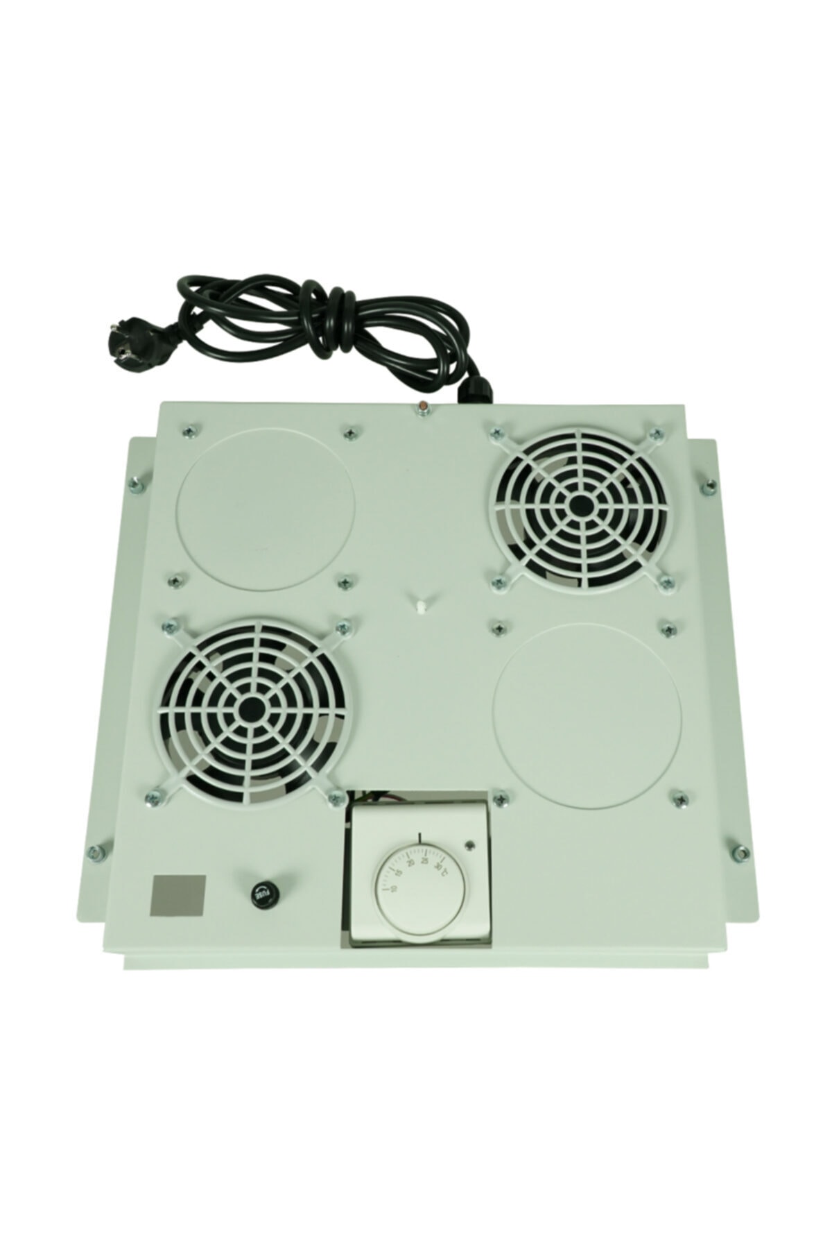 CANOVATE 2'li Rack Kabinet Fan Modülü Termostatlı Ral 7035 Gri 2 Yıl Üretici Garantili