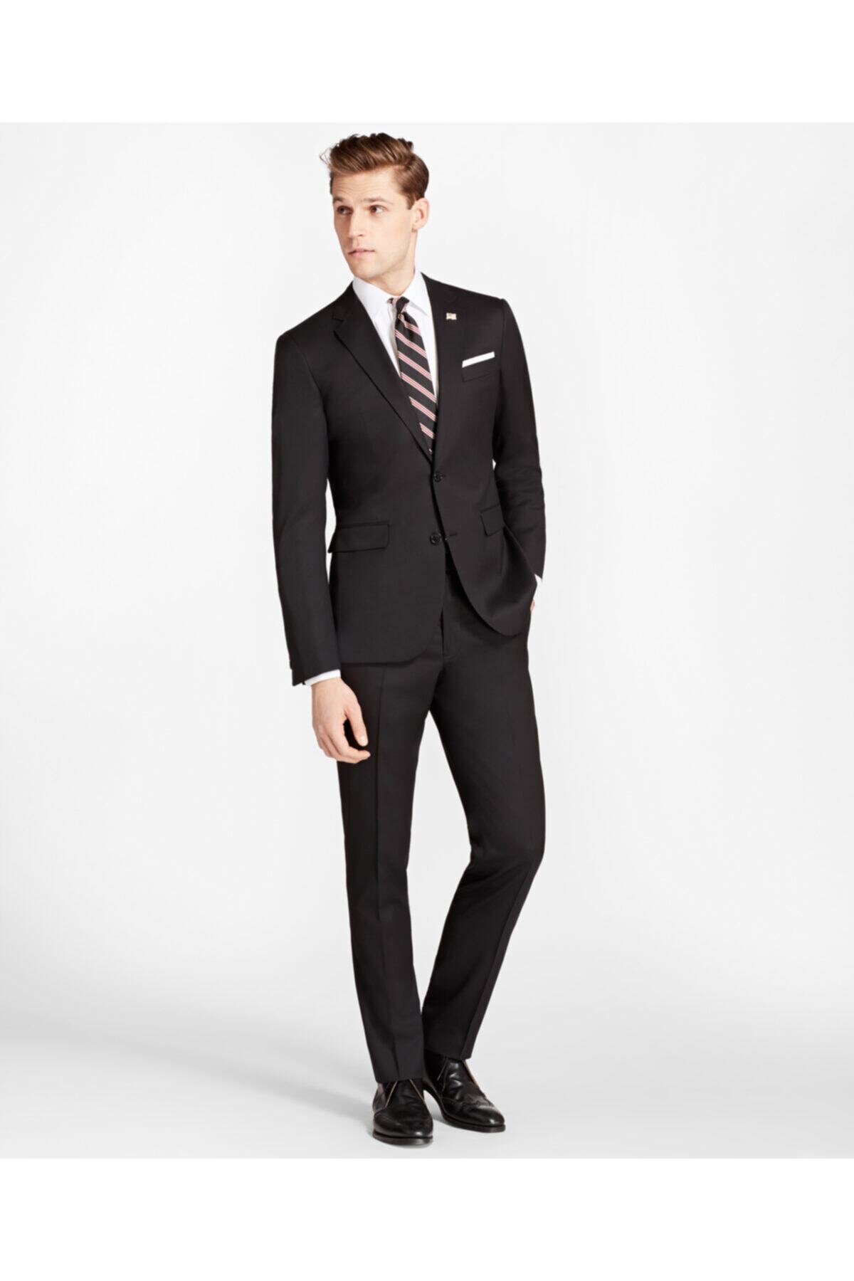 BROOKS BROTHERS Erkek Siyah Çift Yırtmaç Regent Kesim Takım Elbise
